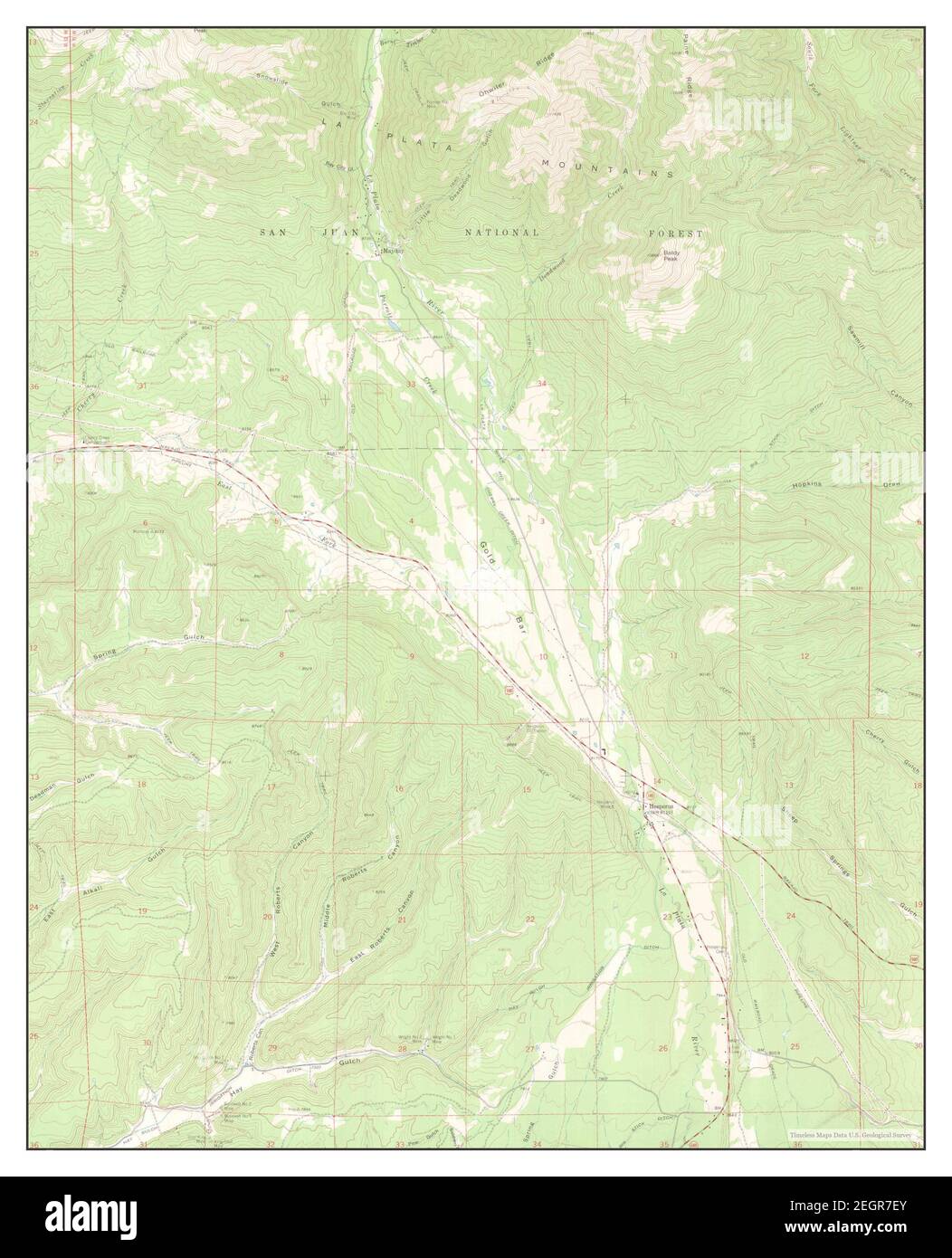 Hesperus, Colorado, mappa 1963, 1:24000, Stati Uniti d'America da Timeless Maps, dati U.S. Geological Survey Foto Stock