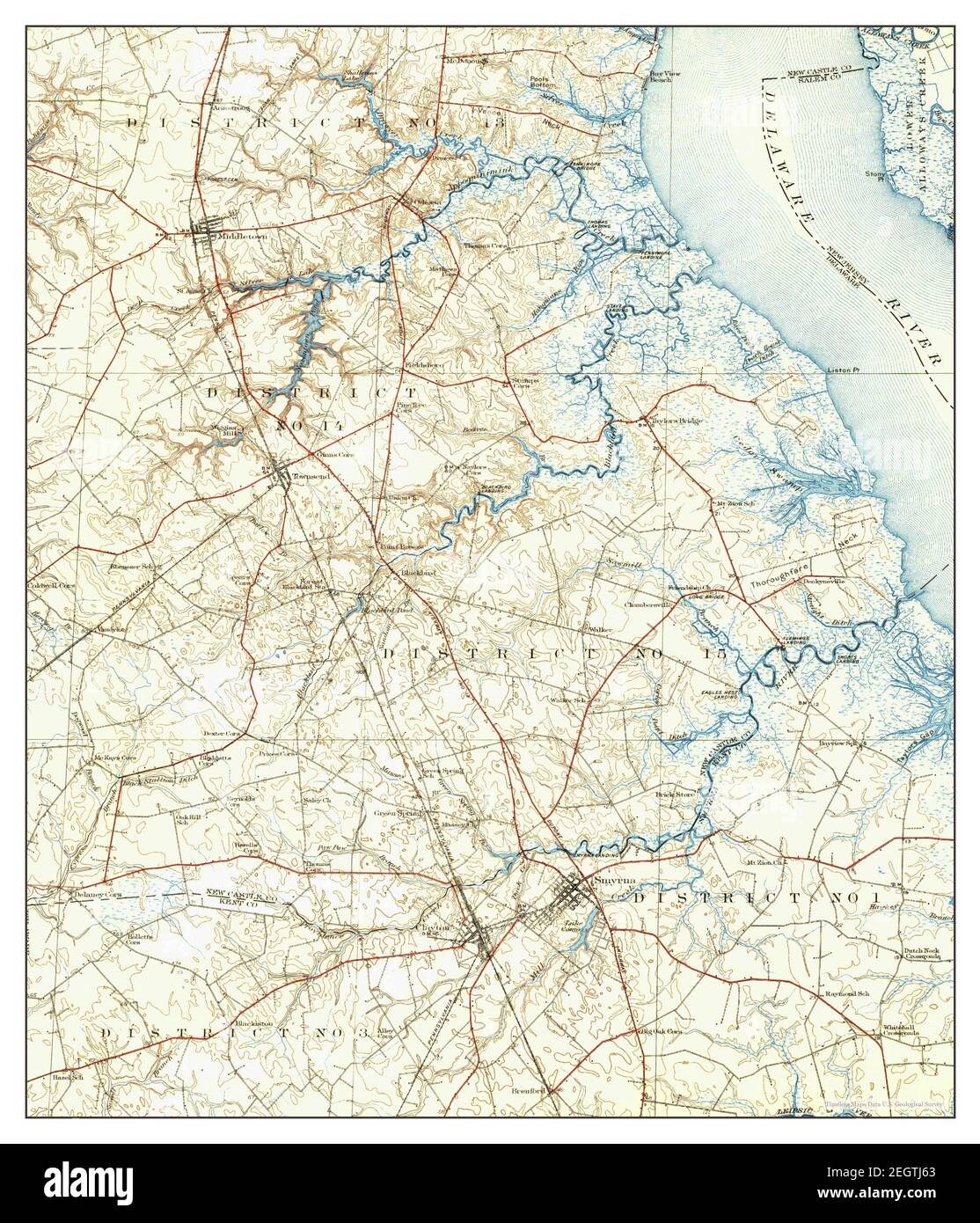 Smyrna, Delaware, map 1931, 1:62500, United States of America by Timeless Maps, data U.S. Geological Survey Foto Stock