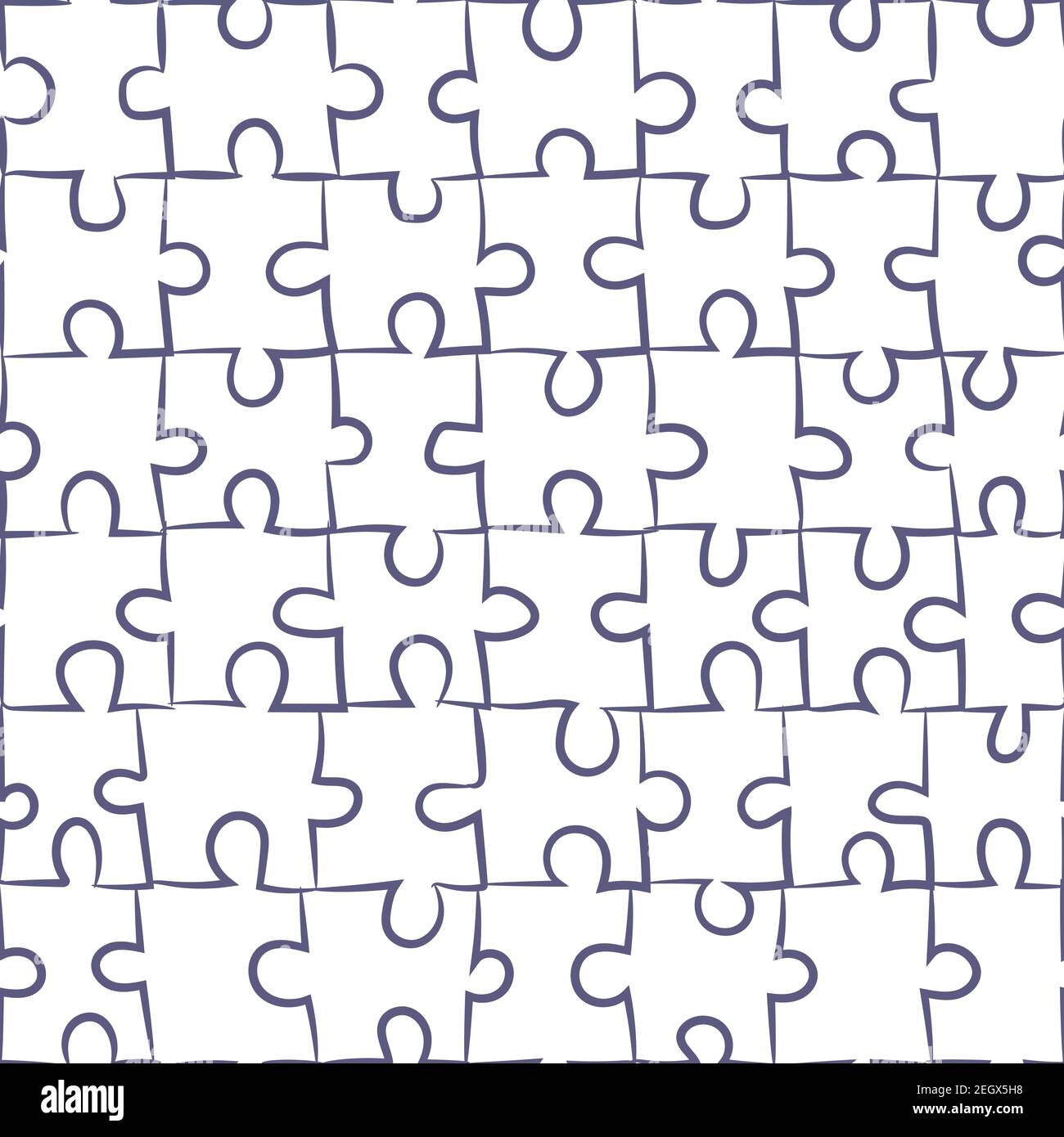 Modello senza giunture con pezzi di puzzle Illustrazione Vettoriale