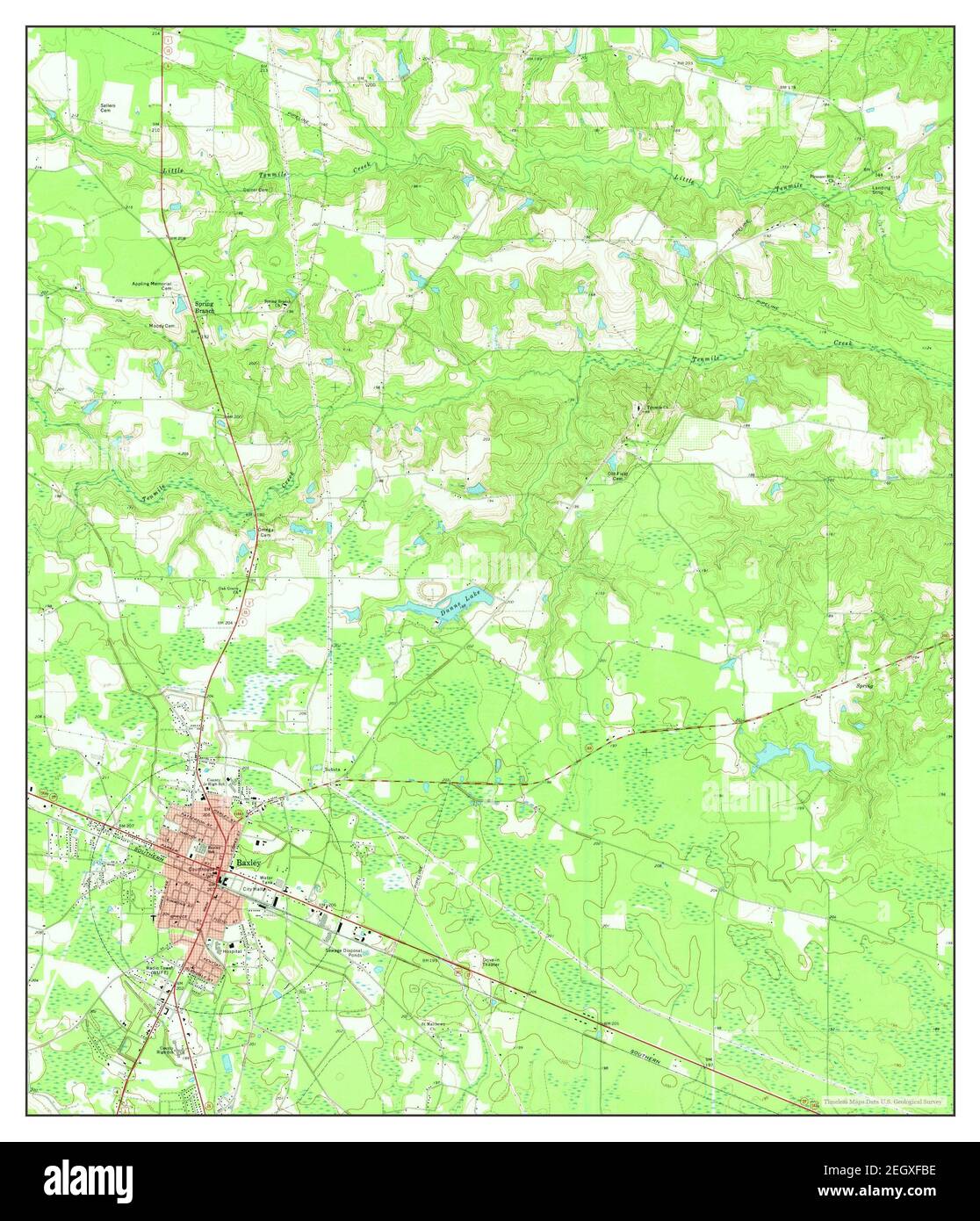 Baxley, Georgia, mappa 1970, 1:24000, Stati Uniti d'America da Timeless Maps, dati U.S. Geological Survey Foto Stock