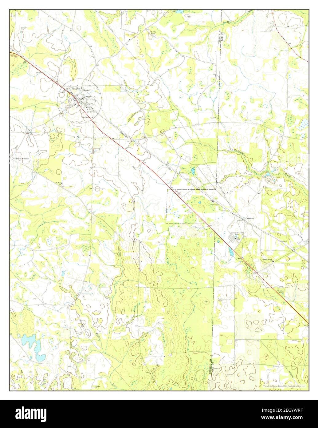 Sasser, Georgia, mappa 1973, 1:24000, Stati Uniti d'America da Timeless Maps, dati U.S. Geological Survey Foto Stock