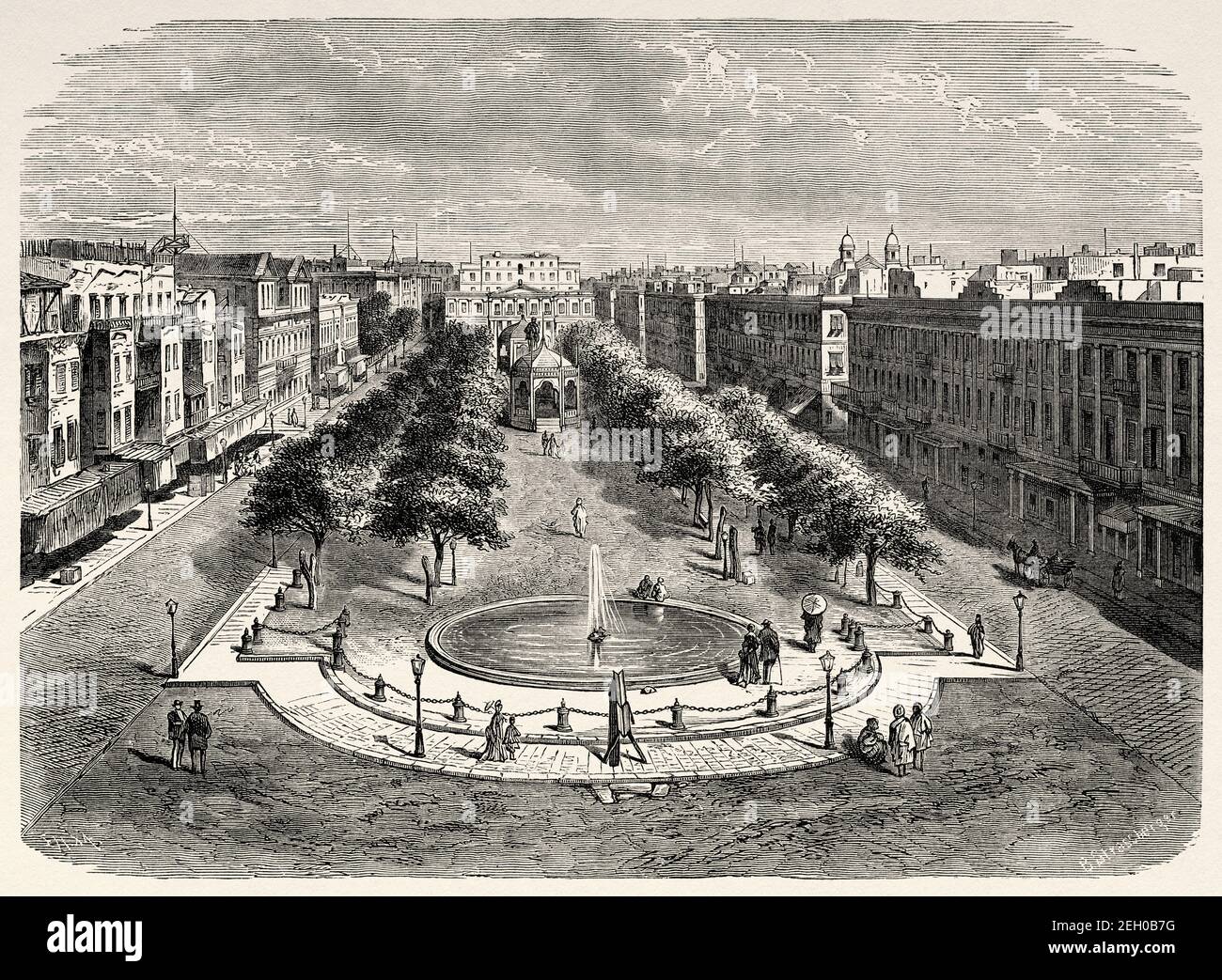 Piazza Tahrir. Mohammed Ali Square e Place des Consuls, Alessandria d ...
