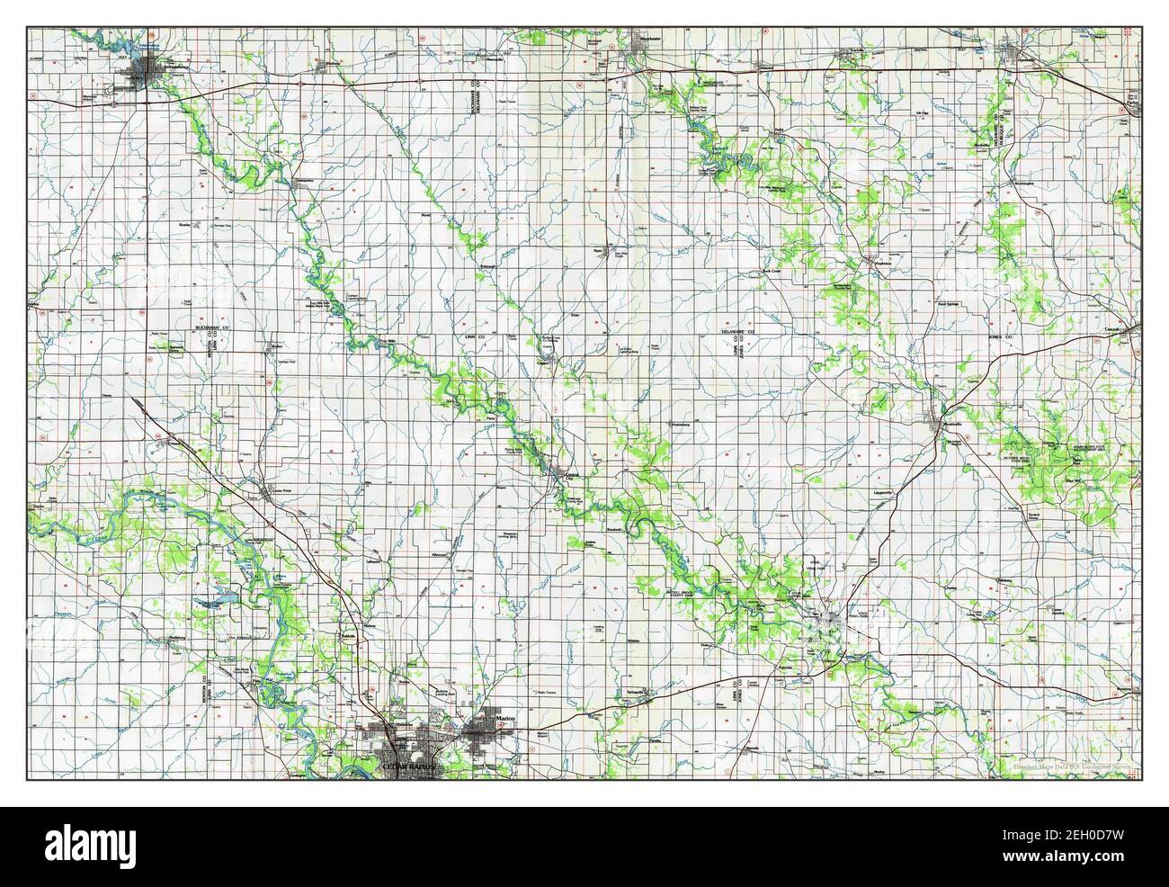 Anamosa, Iowa, map 1984, 1:100000, United States of America by Timeless Maps, data U.S. Geological Survey Foto Stock
