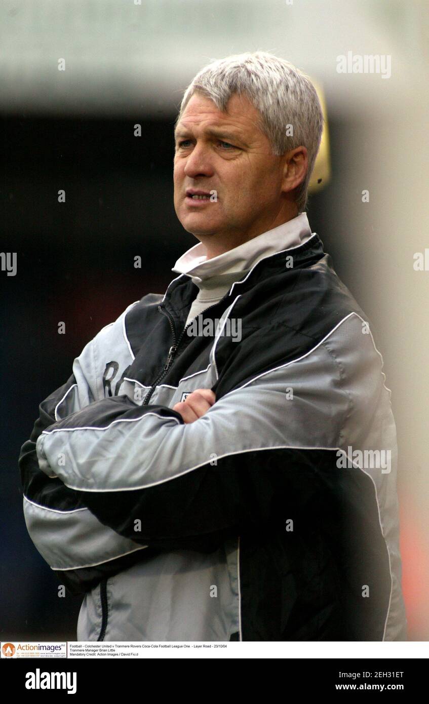Calcio - Colchester United v Tranmere Rovers Coca-Cola Football League One - Layer Road - 23/10/04 Tranmere Manager Brian Little Mandatory Credit: Action Images / David Field 04/05 Foto Stock