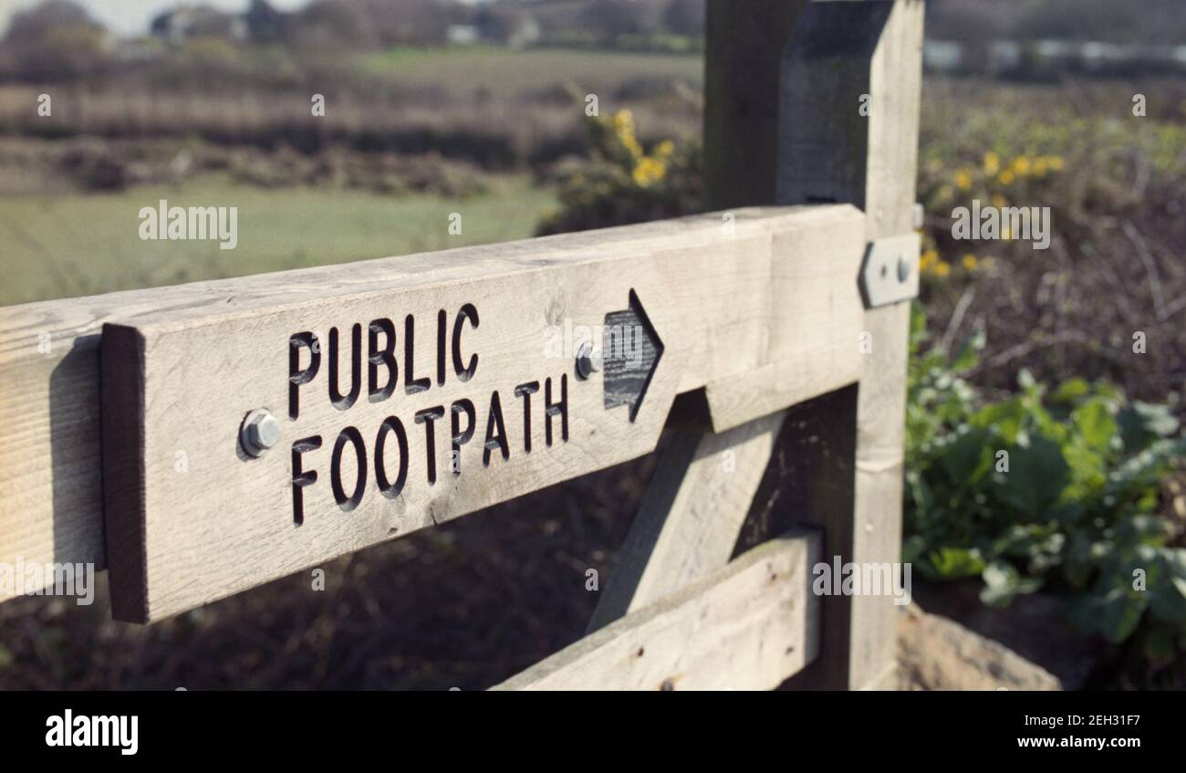 Sentiero pubblico, Marais Marazion RSPB, riserva naturale, penzion, cornovaglia Foto Stock
