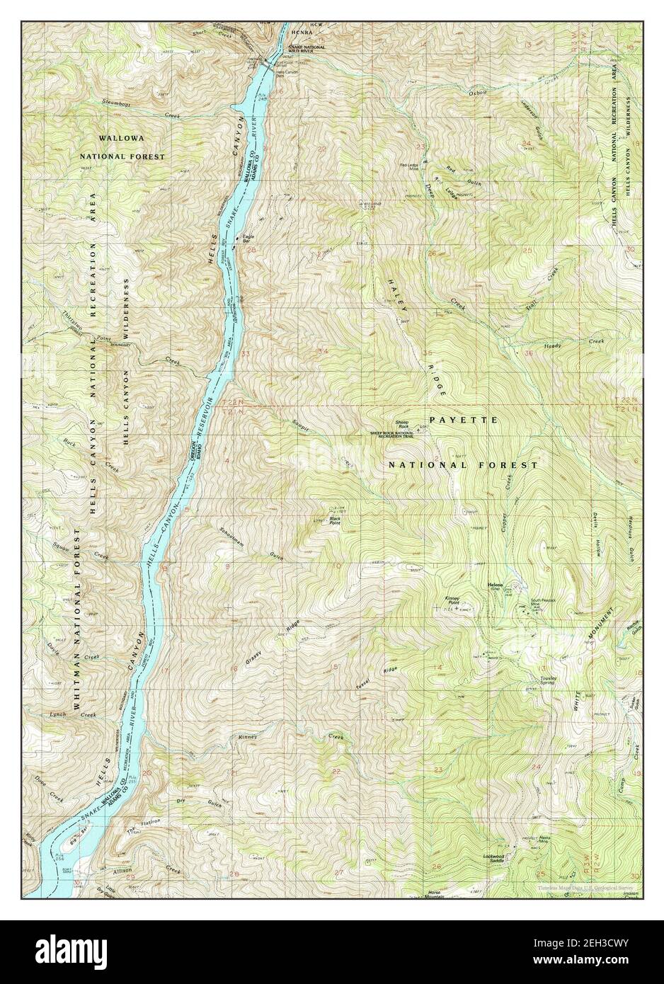 White Monument, Idaho, map 1990, 1:24000, United States of America by Timeless Maps, data U.S. Geological Survey Foto Stock