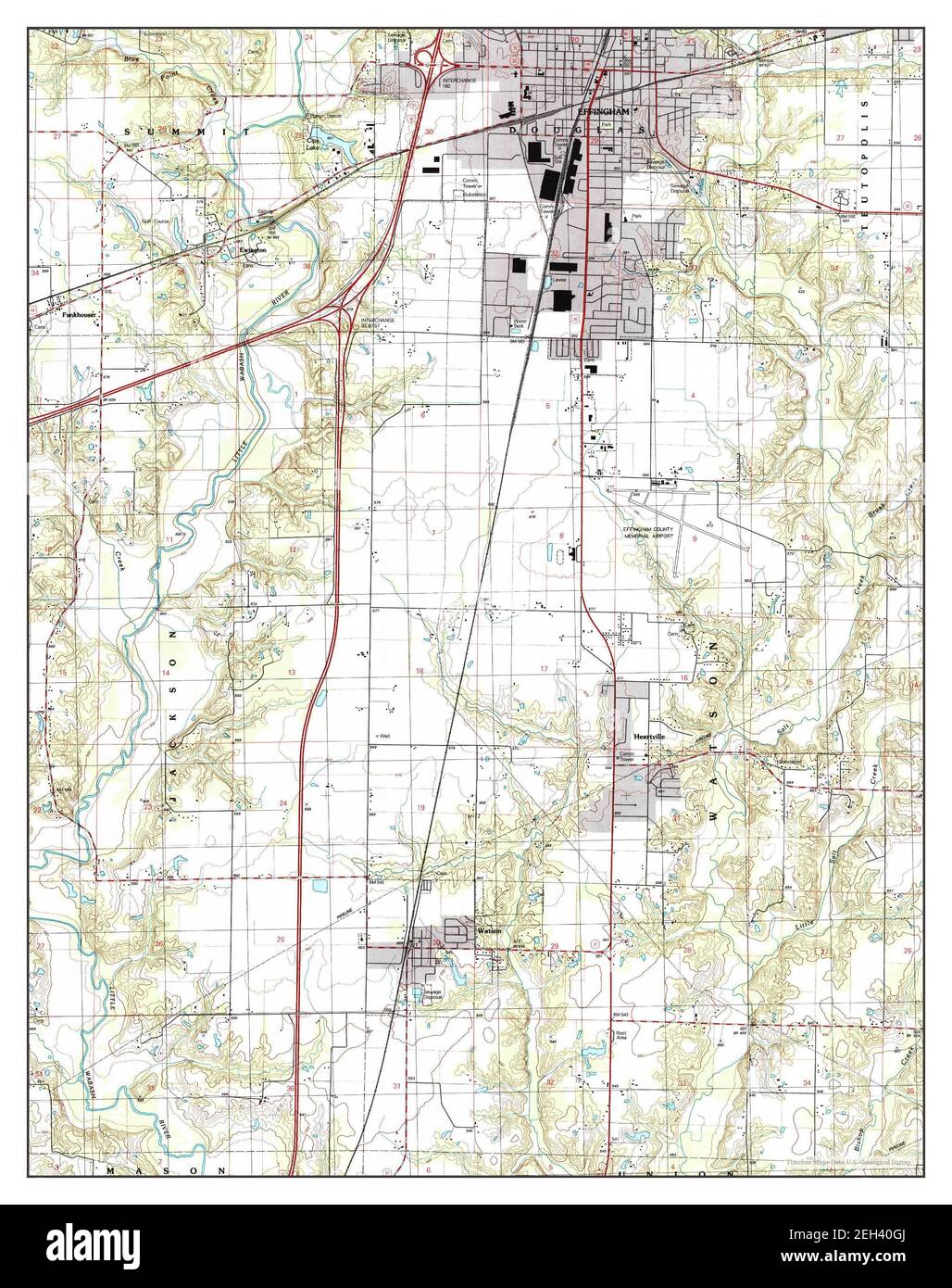 Mappa di effingham immagini e fotografie stock ad alta risoluzione Alamy