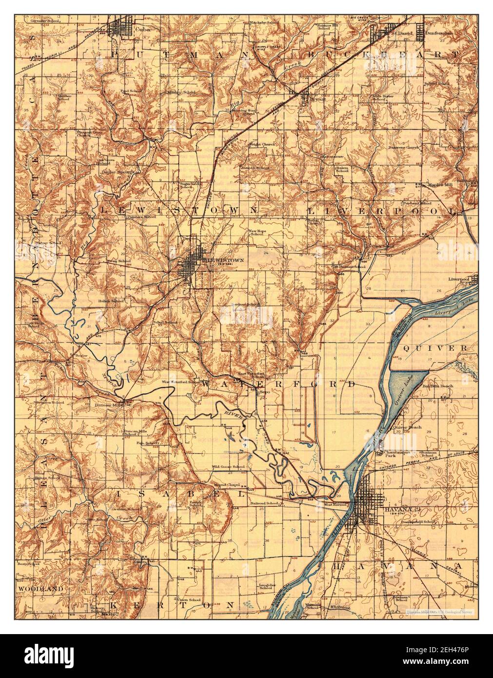 L'Avana, Illinois, mappa 1925, 1:62500, Stati Uniti d'America da Timeless Maps, dati U.S. Geological Survey Foto Stock