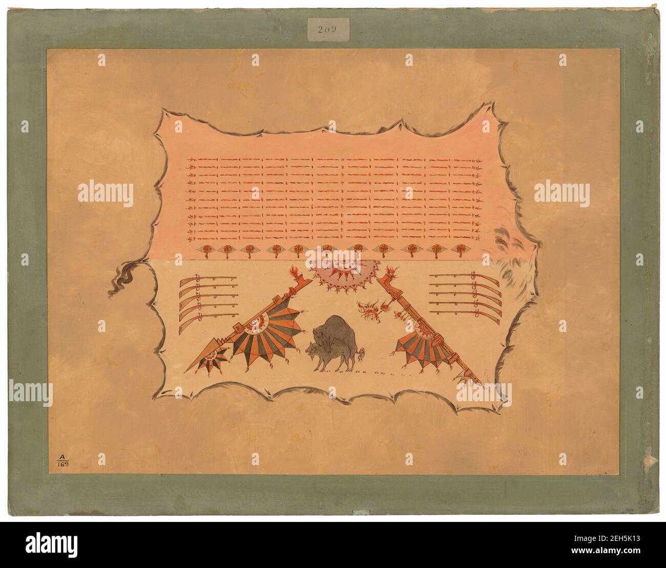 Facsimile of an Omaha Robe, 1861/1869. Foto Stock