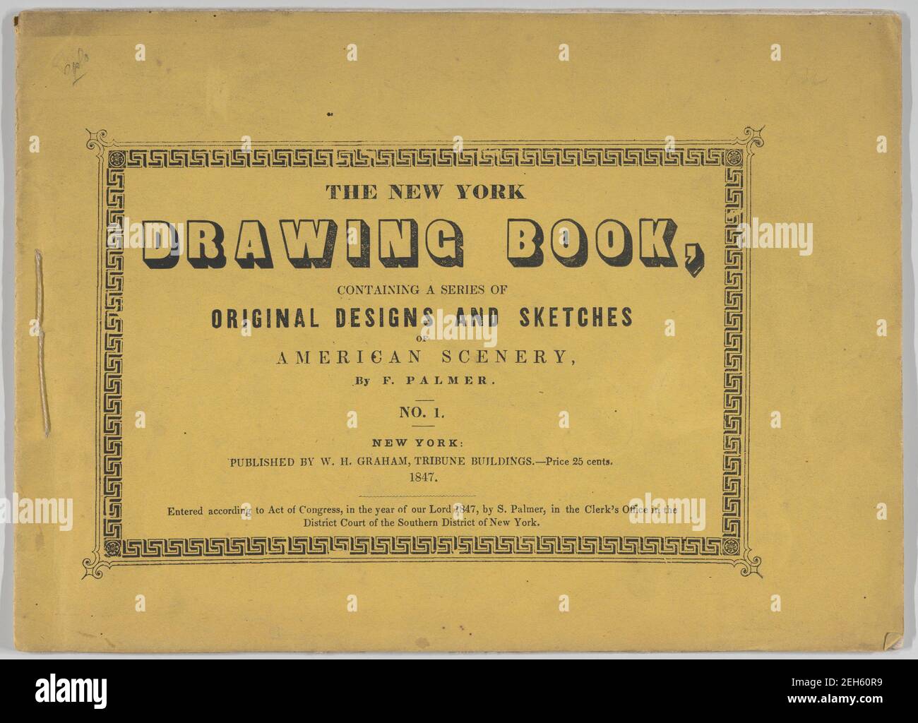 The New York Drawing Book, contenente una serie di disegni originali e schizzi di scenario americano, di F. Palmer, No. 1, 1847. Foto Stock