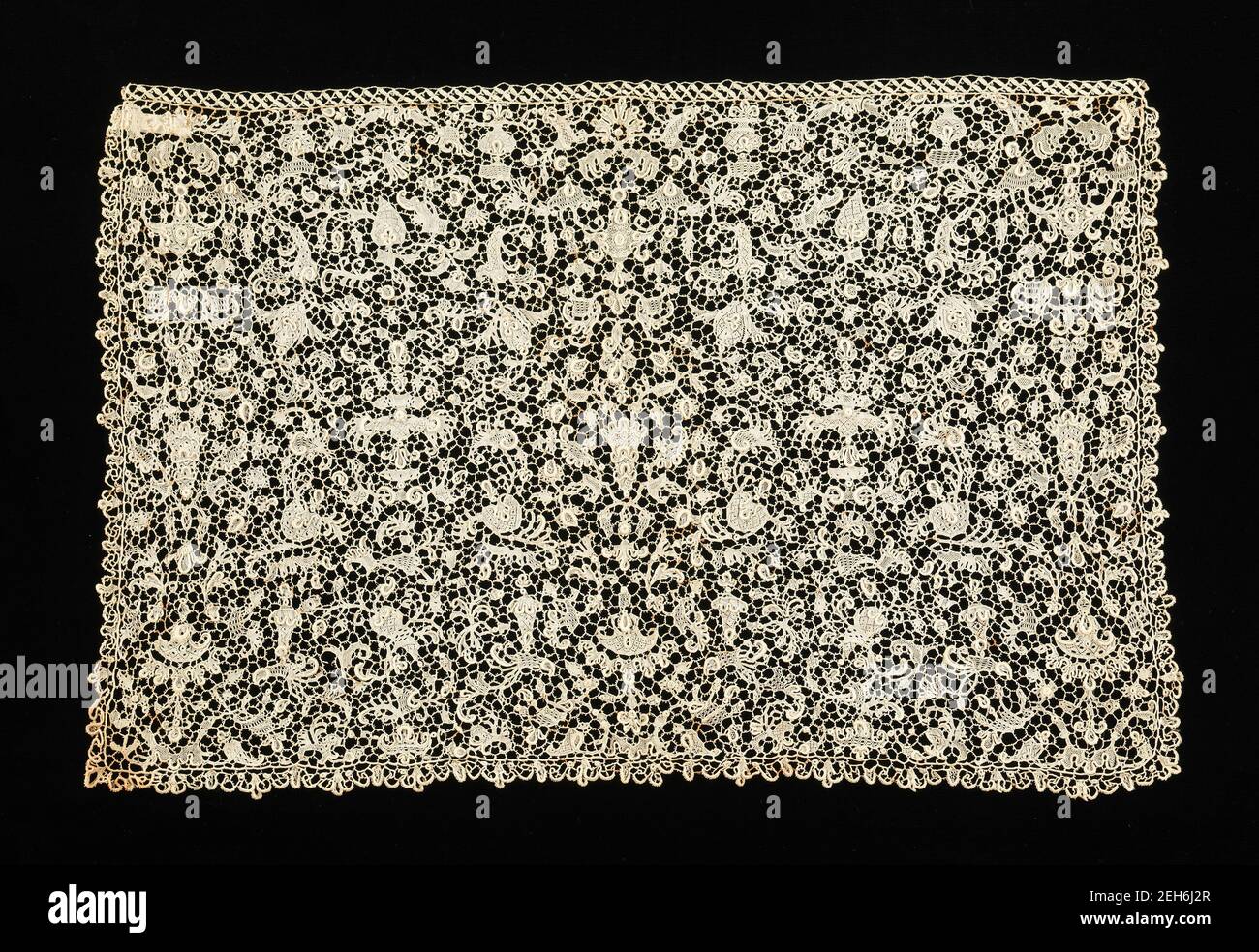 Pizzo, francese, quarto quarto quarto 17 ° secolo. Foto Stock