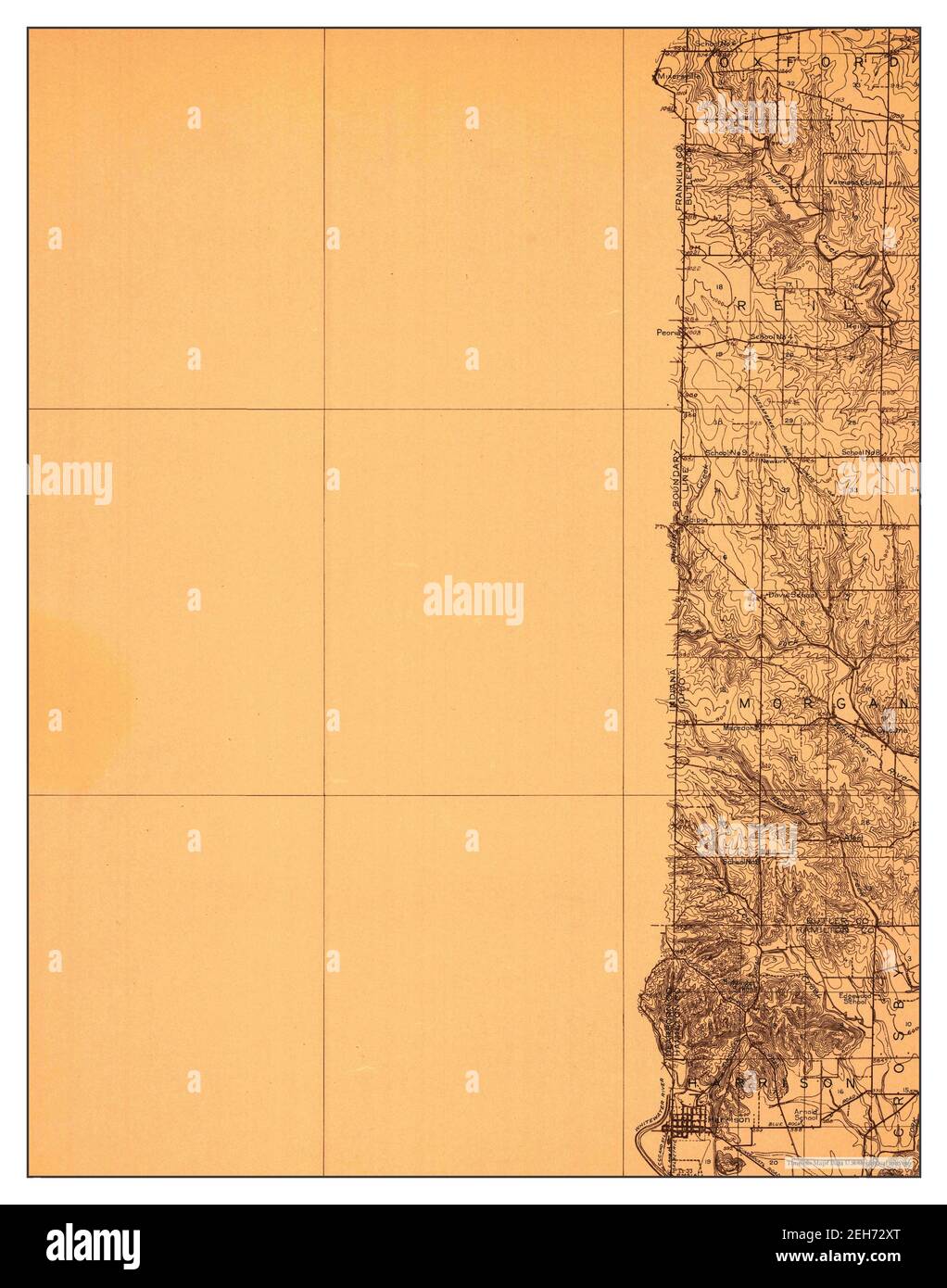 Harrison, Indiana, mappa 1915, 1:48000, Stati Uniti d'America da Timeless Maps, dati U.S. Geological Survey Foto Stock