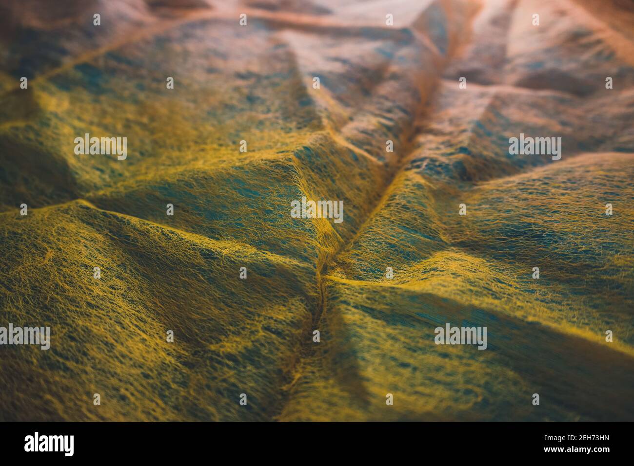 imitazione astratta del paesaggio con tessuto testurizzato e luce Foto Stock