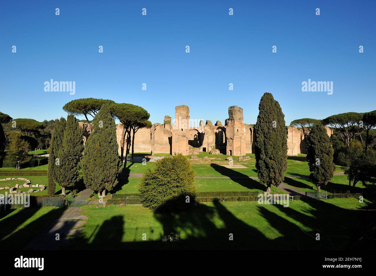 Italia, Roma, Terme di Caracalla, Terme romane Foto Stock
