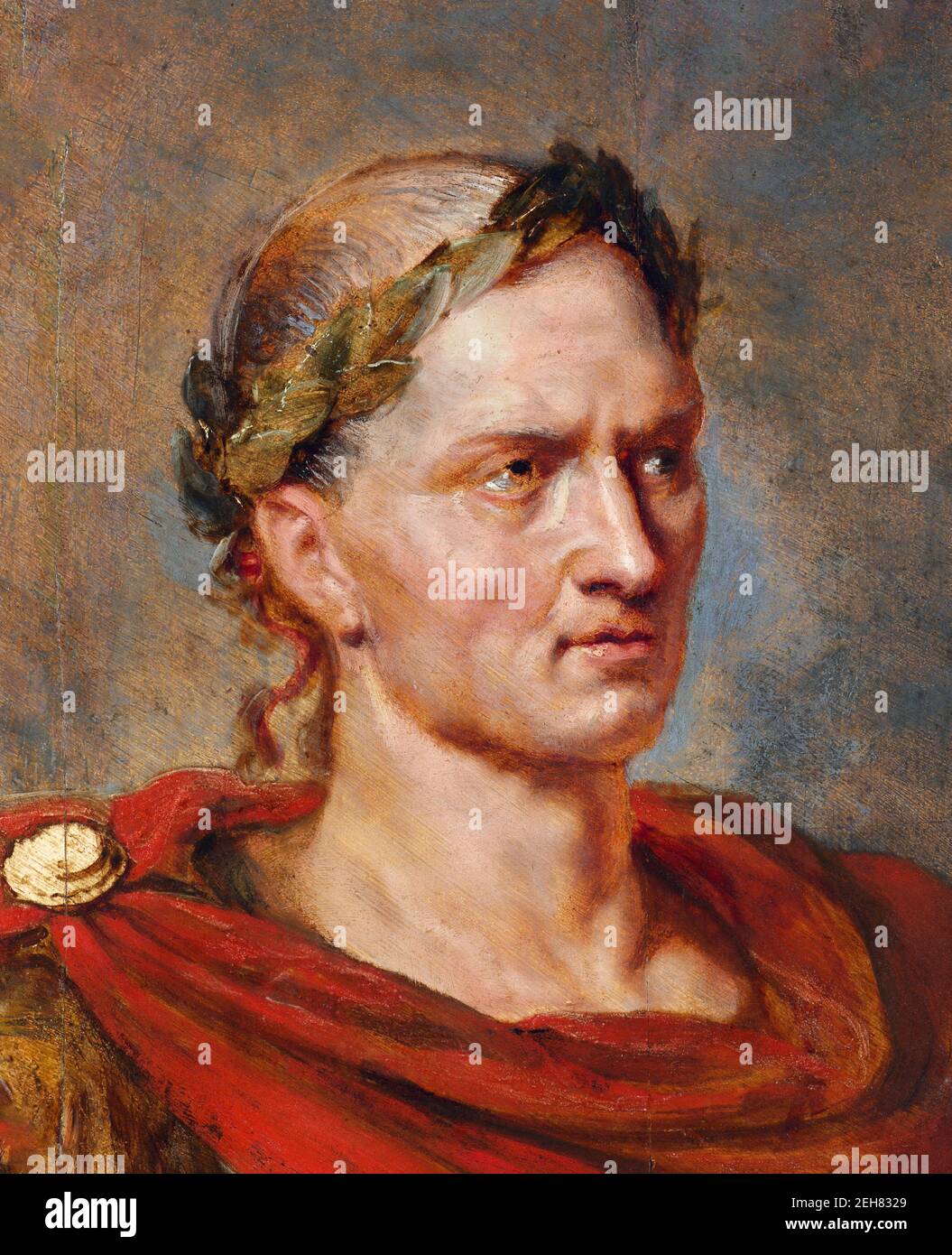 Giulio Cesare. Ritratto del dittatore romano Giulio Cesare (100 a.C. - 44 a.C.) di Peter Paul Rubens, olio su tavola, c.1625/6 Foto Stock