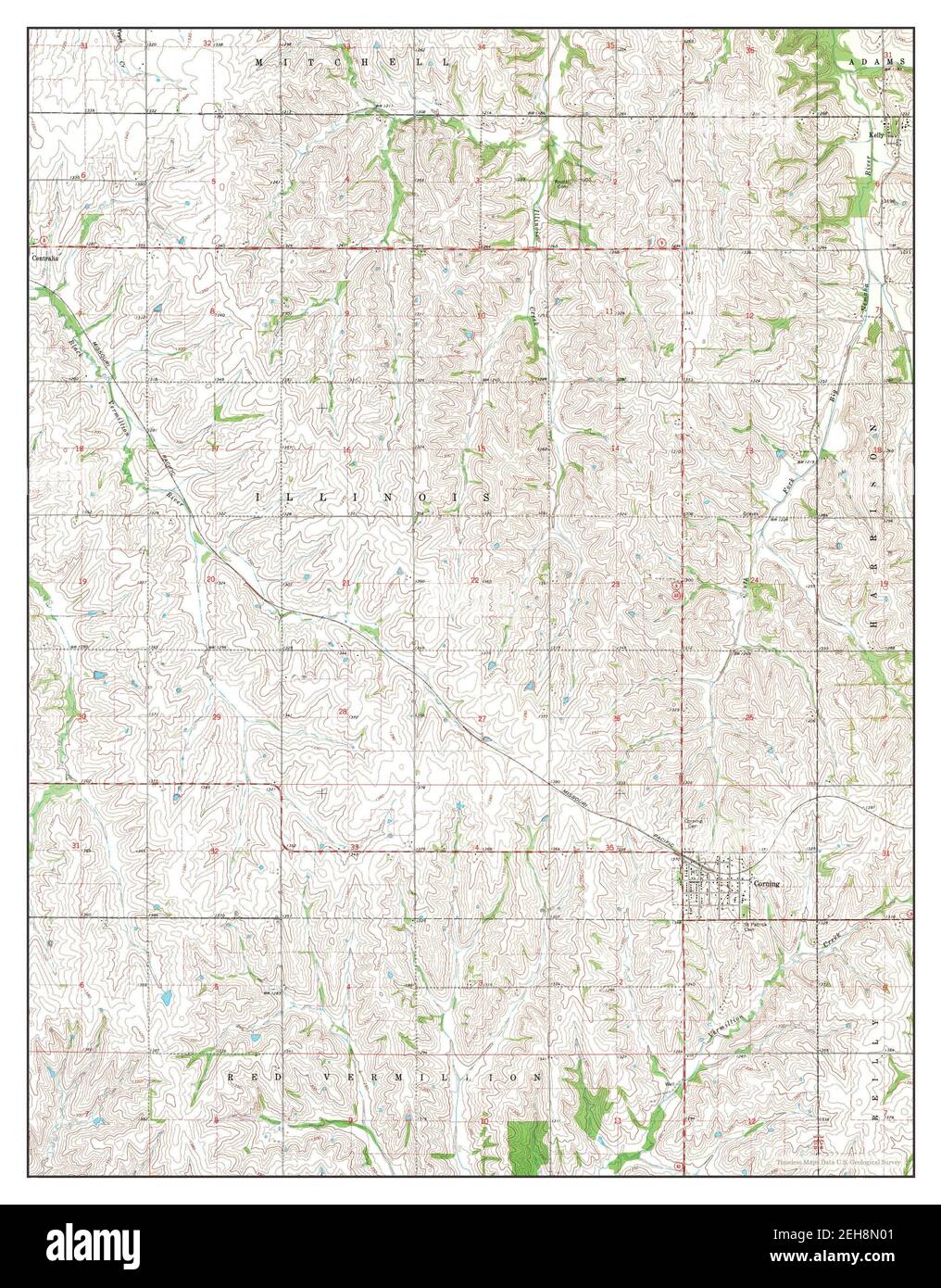Corning, Kansas, mappa 1969, 1:24000, Stati Uniti d'America da Timeless Maps, dati U.S. Geological Survey Foto Stock