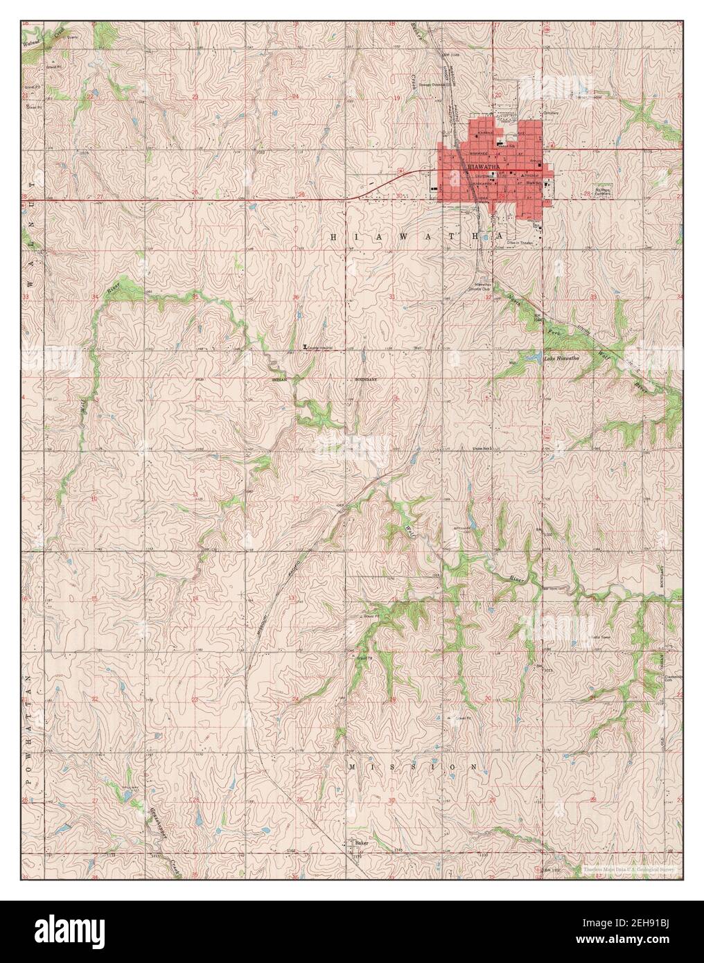Mappa di hiawatha kansas immagini e fotografie stock ad alta