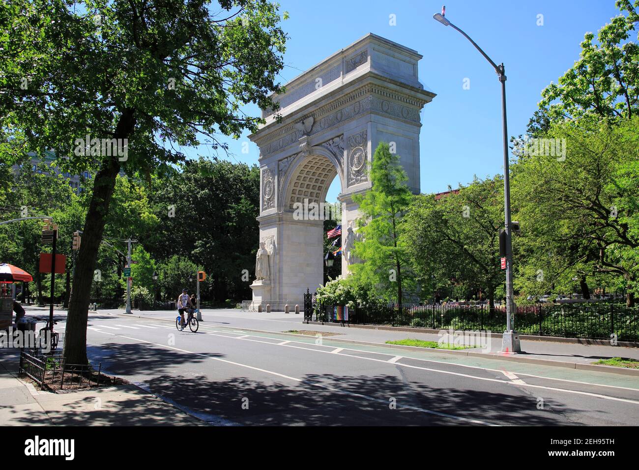 Washington Square Arch, Washington Square Park, Greenwich Village, Manhattan, New York City, STATI UNITI Foto Stock