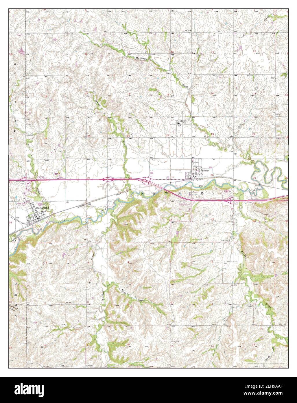 MC Farland, Kansas, mappa 1954, 1:24000, Stati Uniti d'America da Timeless Maps, dati U.S. Geological Survey Foto Stock