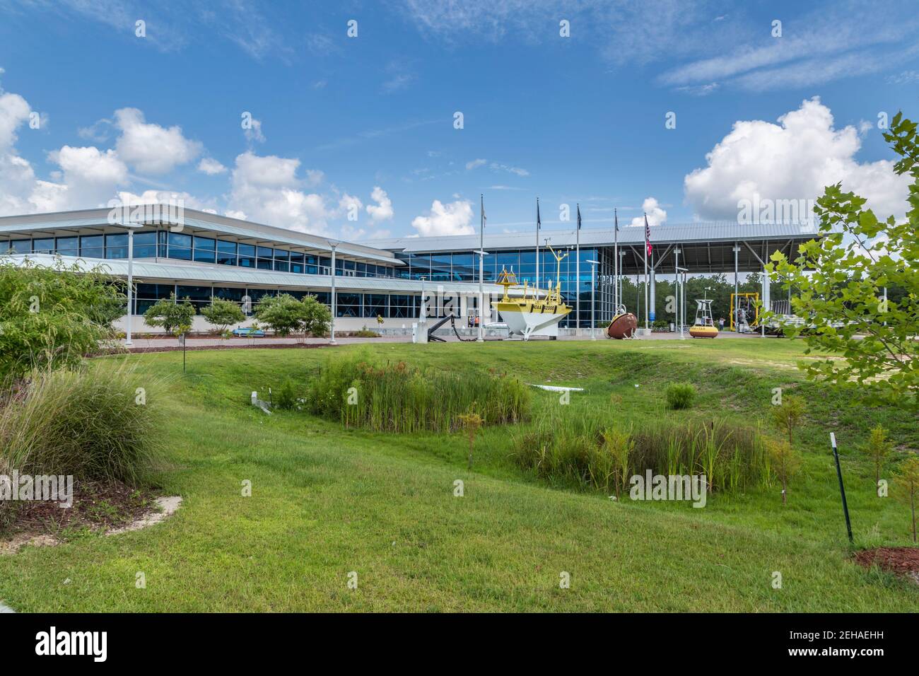 Centro visitatori Infinity Science Center presso il John C. Stennis Space Center, nella contea di Hamock, Mississippi Foto Stock