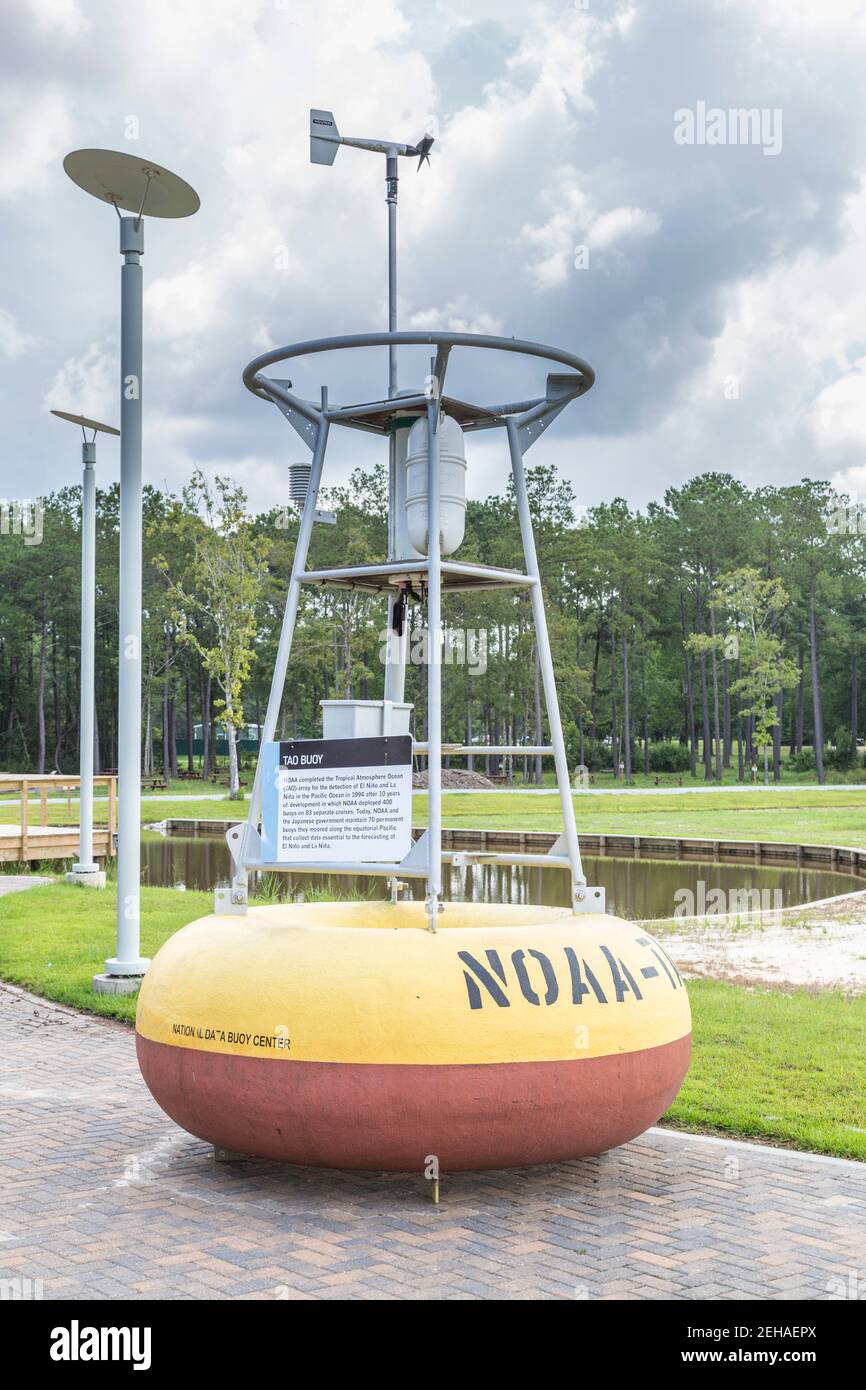 Boa di TAO all'esterno del centro visitatori dell'Infinity Science Center presso il John C. Stennis Space Center, nella contea di Hamock, Mississippi Foto Stock