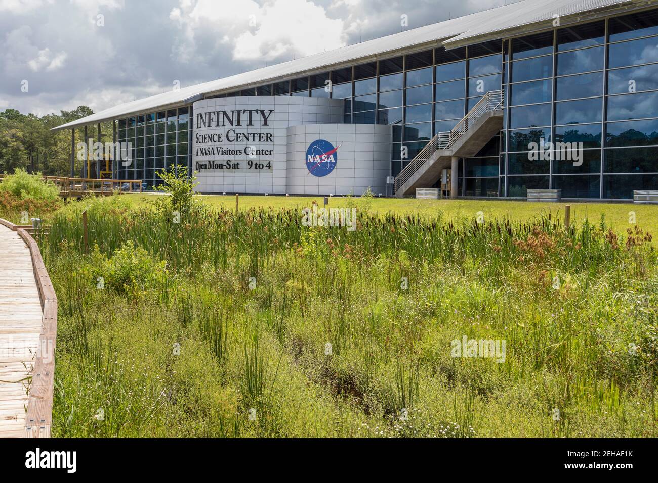 Centro visitatori Infinity Science Center presso il John C. Stennis Space Center, nella contea di Hamock, Mississippi Foto Stock