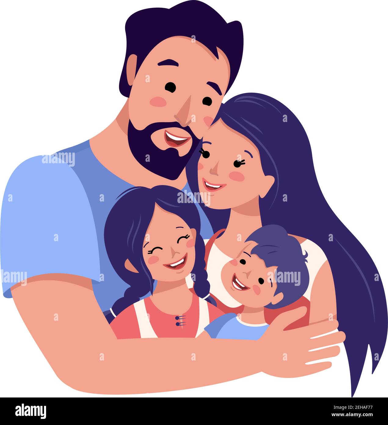 Famiglia felice insieme. Giornata internazionale della famiglia Illustrazione Vettoriale