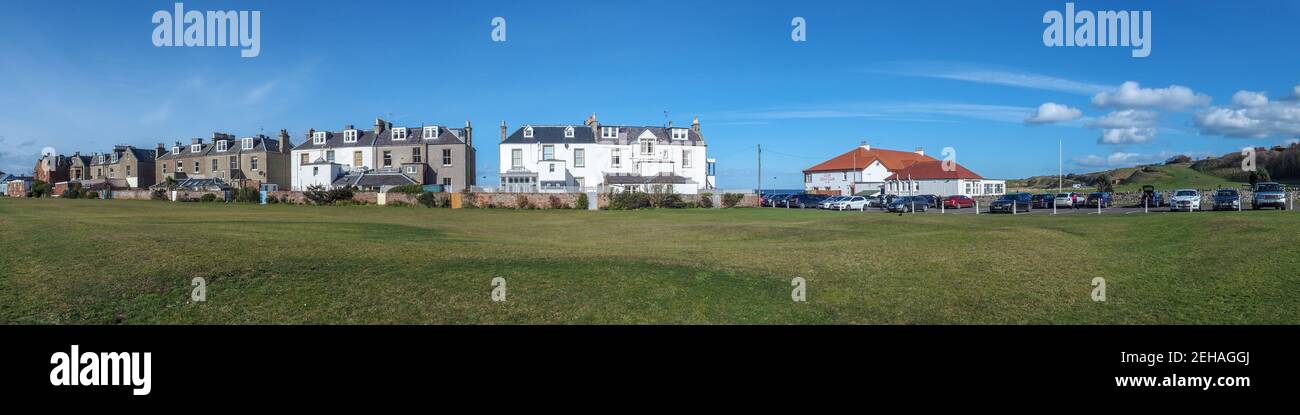 COO's Green e retro di Tantallon Terrace, North Berwick Foto Stock