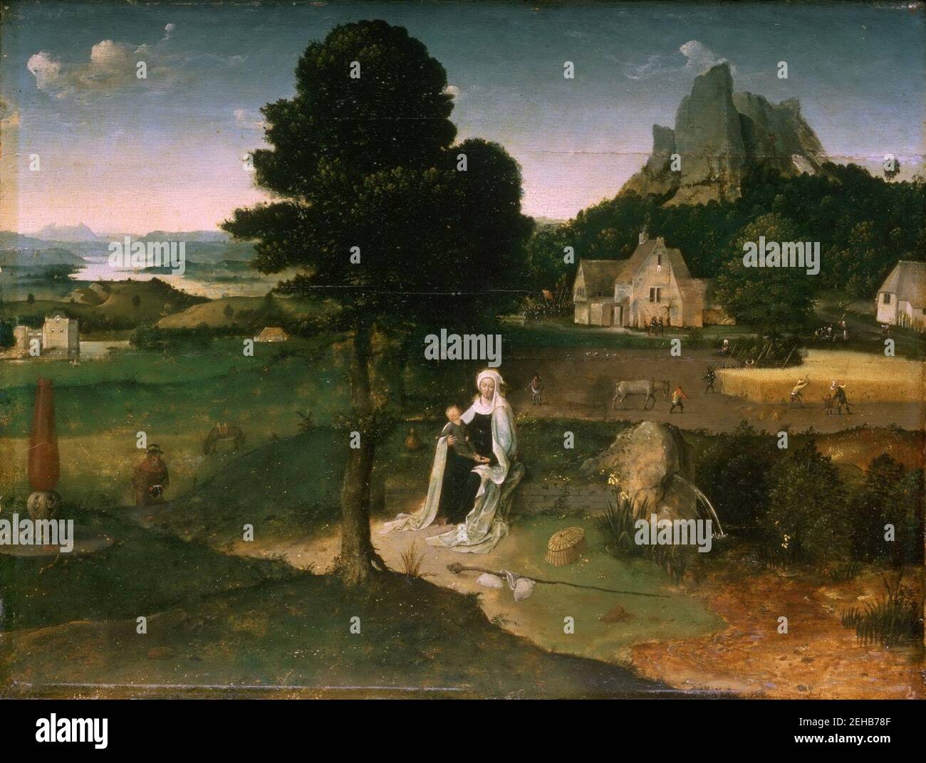 Joachim Patinier - riposa sul volo in Egitto Foto Stock