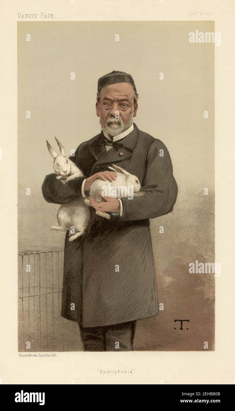 Louis Pasteur Vanity Fair 8 gennaio 1887. Foto Stock