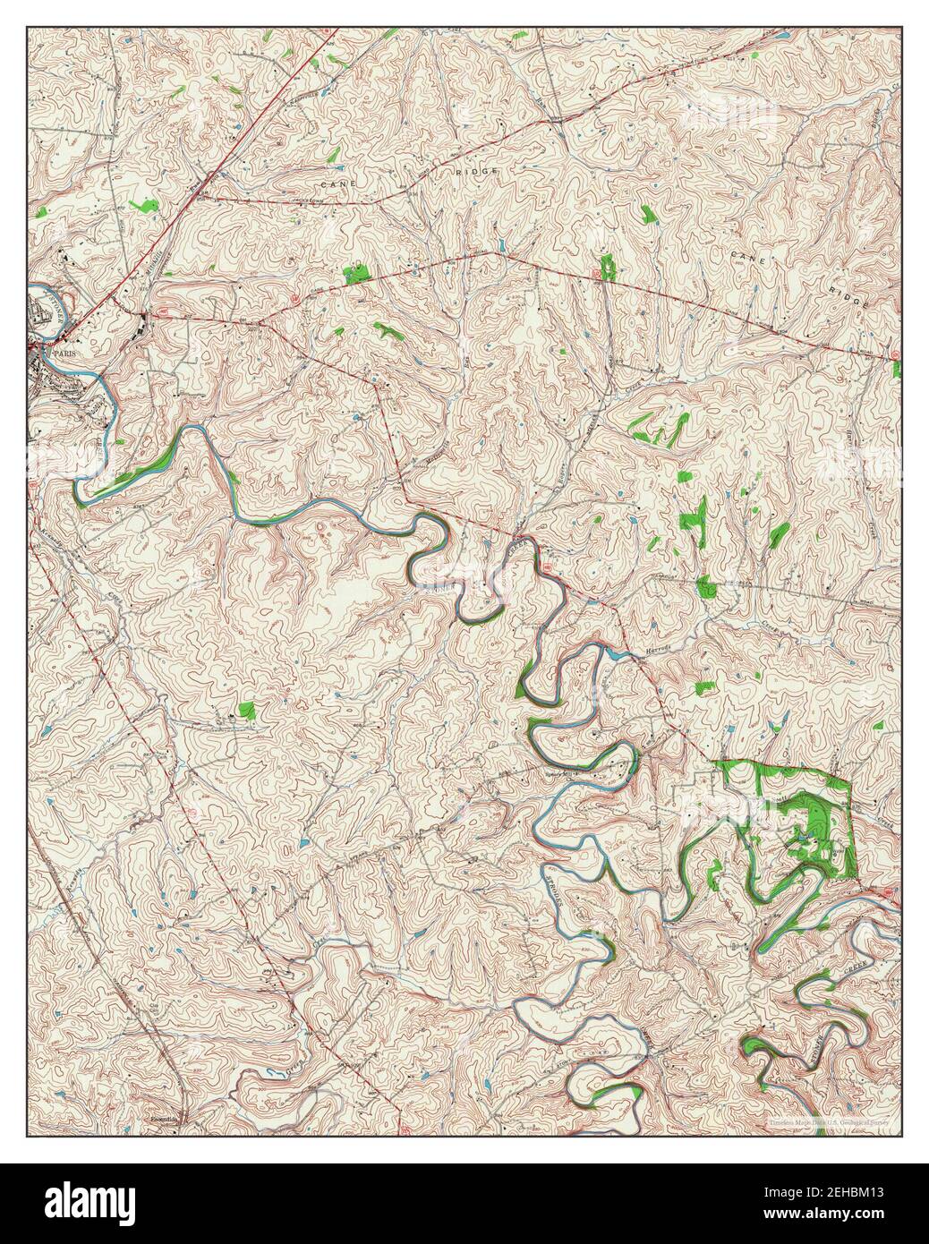 Mappa del kentucky di parigi immagini e fotografie stock ad alta