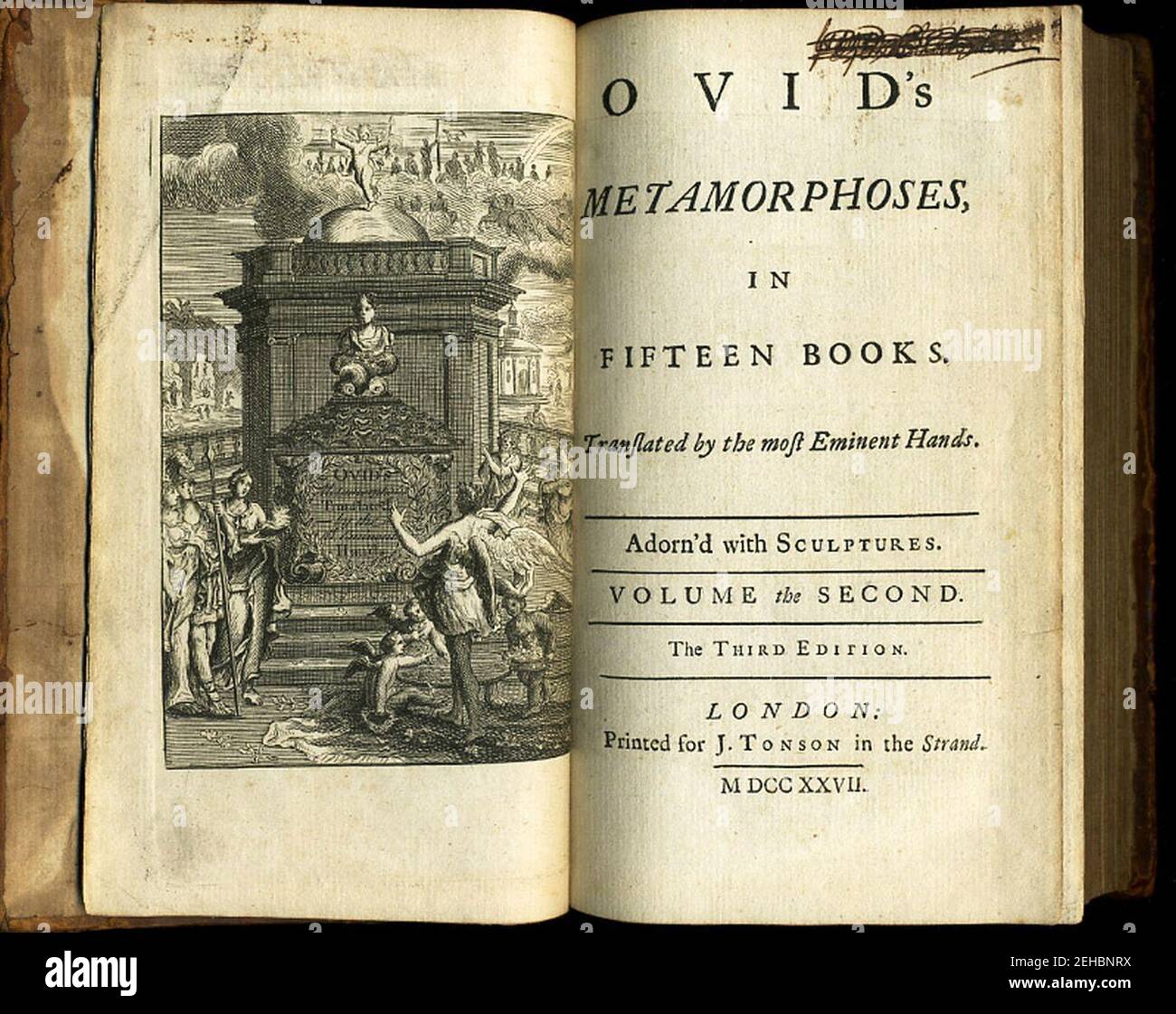 Ovid Metamorphoses Vol II, 1727. Foto Stock