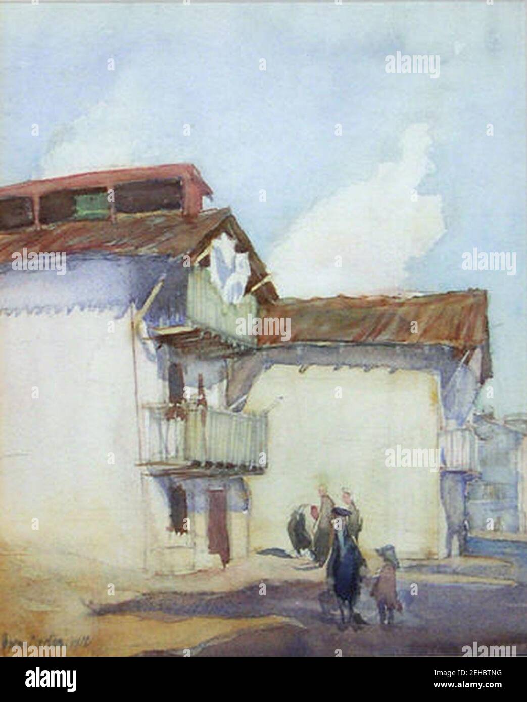 Owen MERTON (New Zealander, b.1887, d.1931) - Case Basche Foto Stock