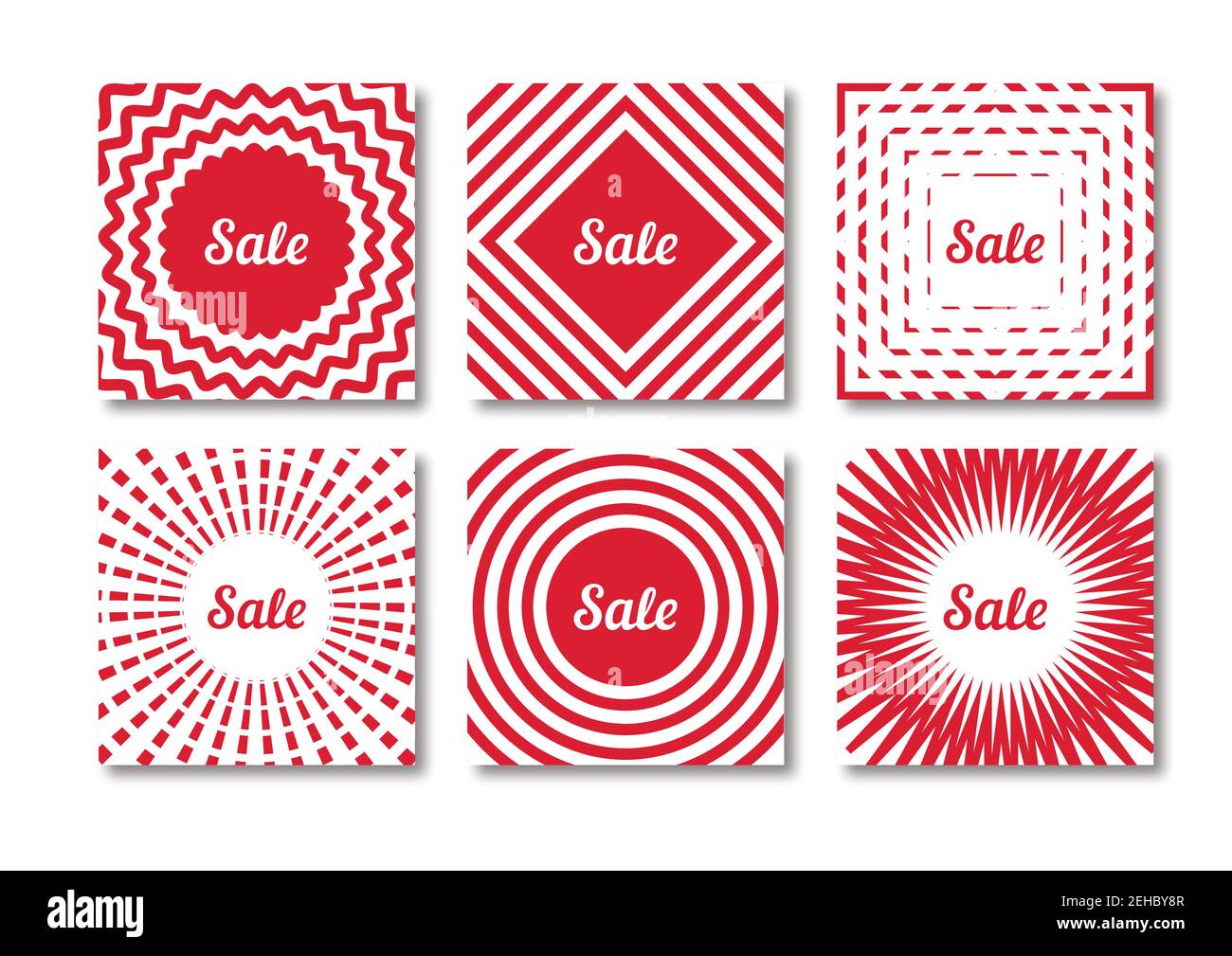 Imposta il modello vettore di banner di vendita. Illustrazione Vettoriale