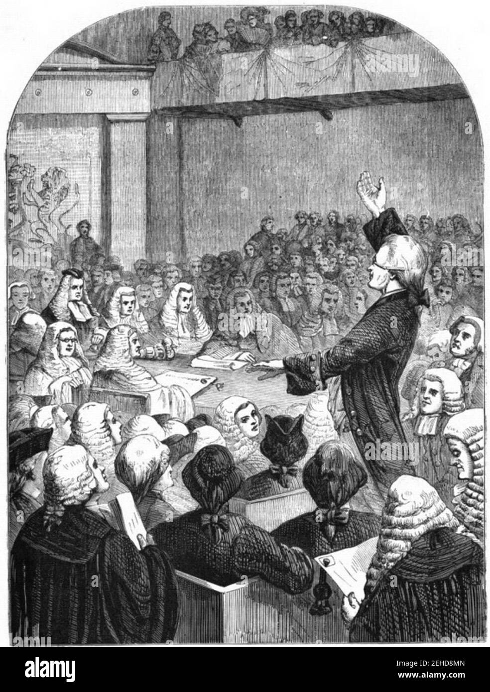 P391 PROVA DI WARREN HASTINGS A WESTMINSTER HALL. Foto Stock