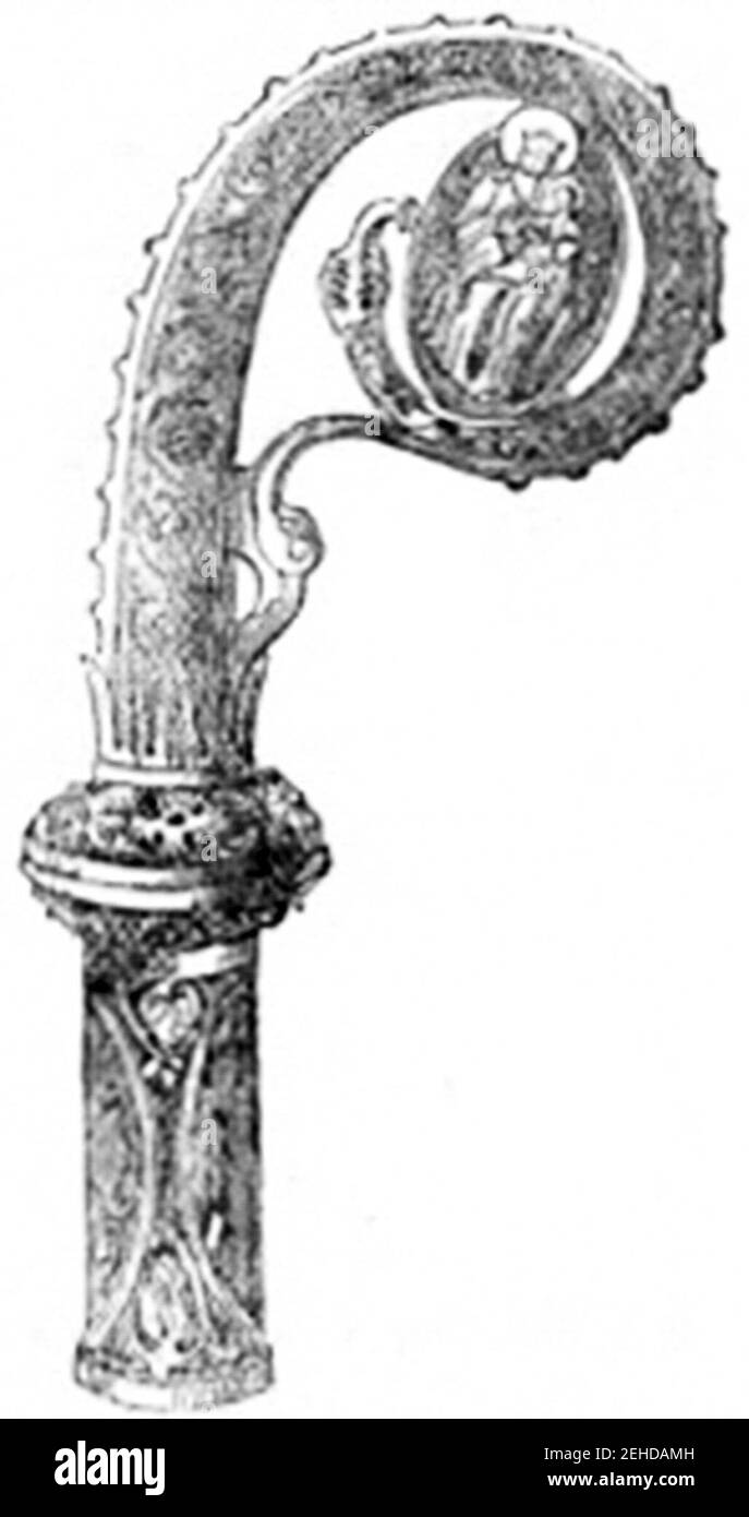 P453-Crozier 13 ° secolo. Foto Stock