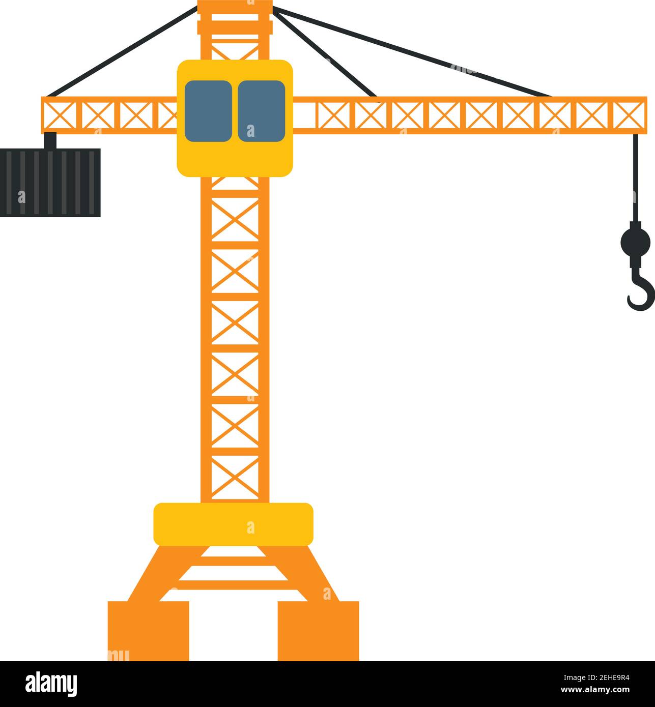 logo dell'attrezzatura pesante isolato su sfondo bianco. illustrazione vettoriale Illustrazione Vettoriale