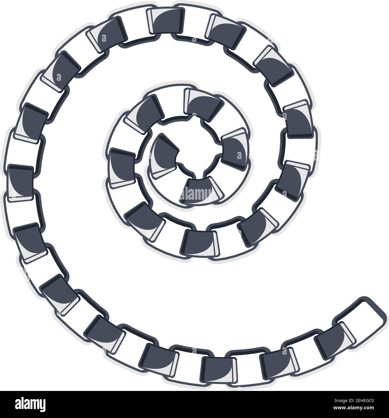bracciale con catene in argento isolato su sfondo bianco. illustrazione vettoriale Illustrazione Vettoriale