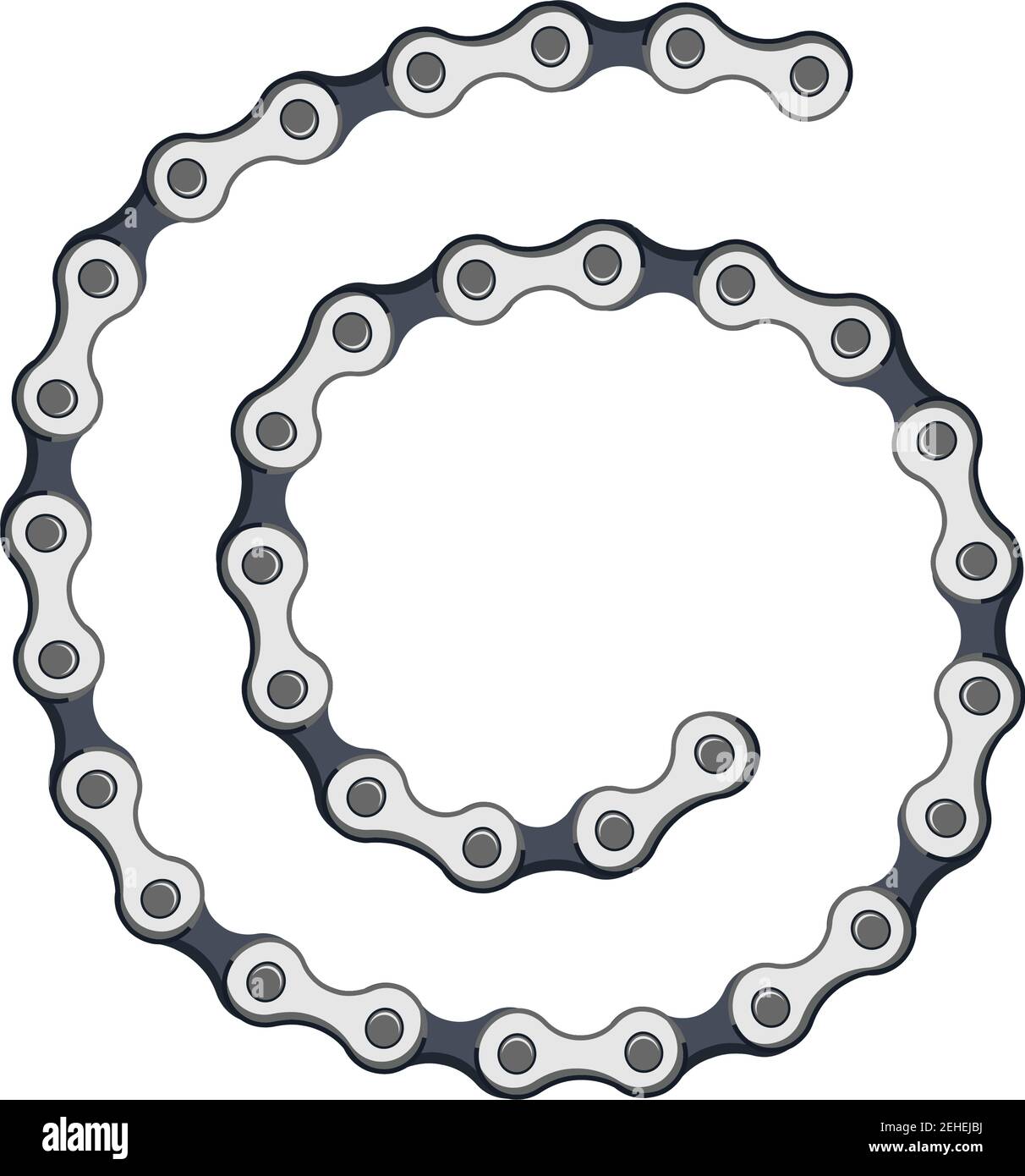 bracciale con catene in argento isolato su sfondo bianco. illustrazione vettoriale Illustrazione Vettoriale