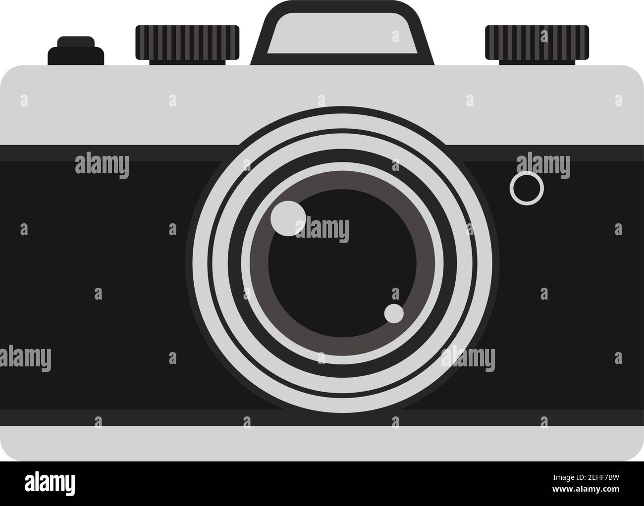 icona della fotocamera su sfondo bianco. illustrazione vettoriale Illustrazione Vettoriale