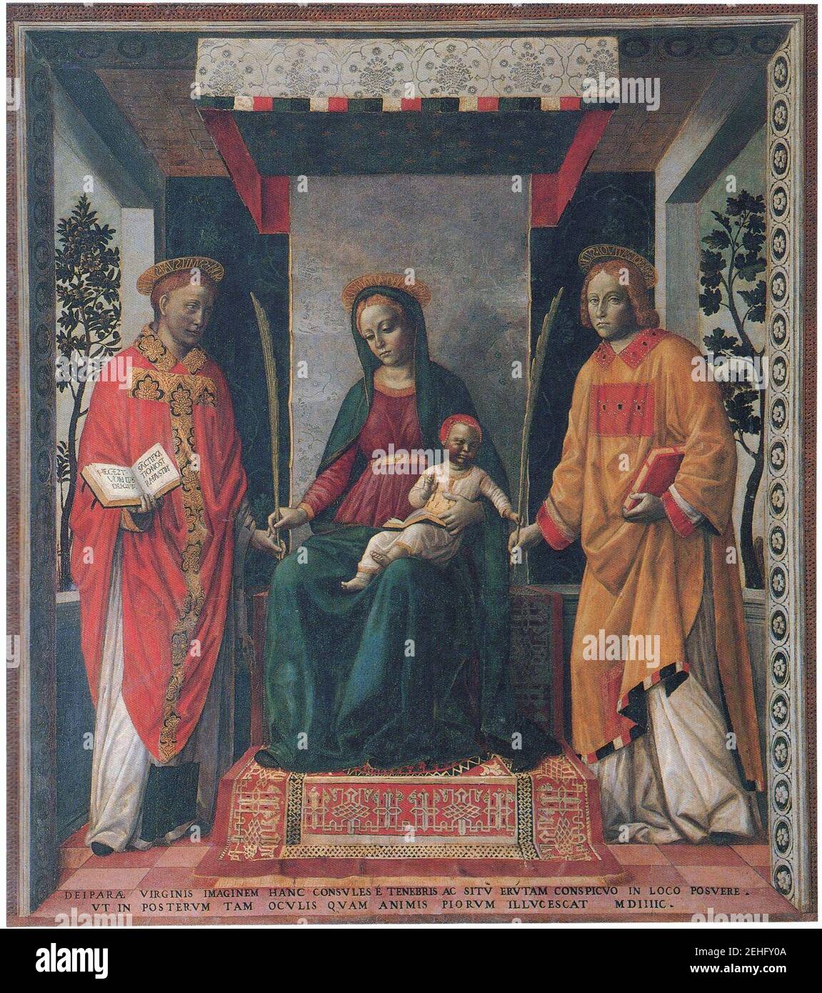 Pala della mercanzia (vincenzo foppa). Foto Stock