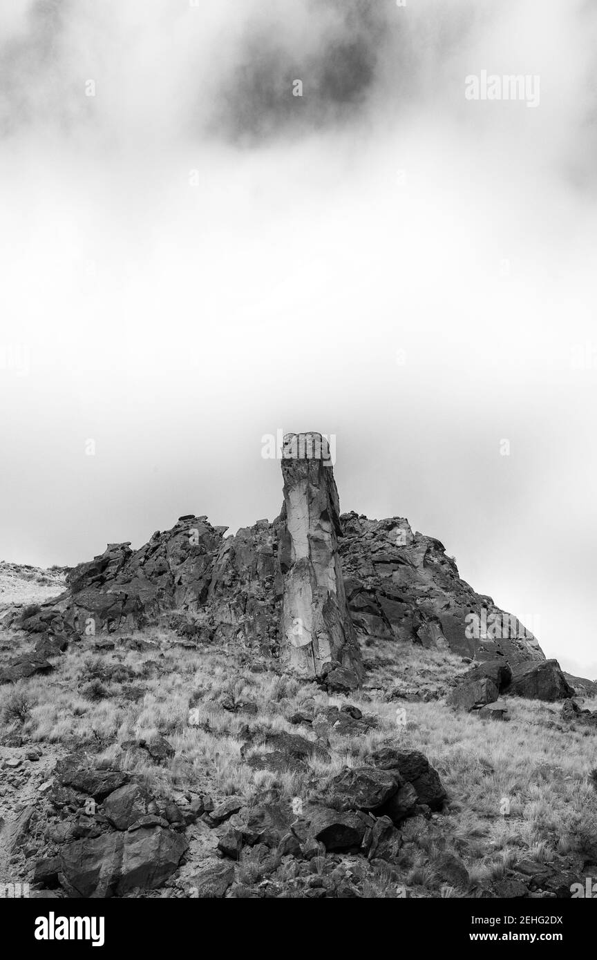 Leslie Gulch Paesaggio con nuvole Foto Stock