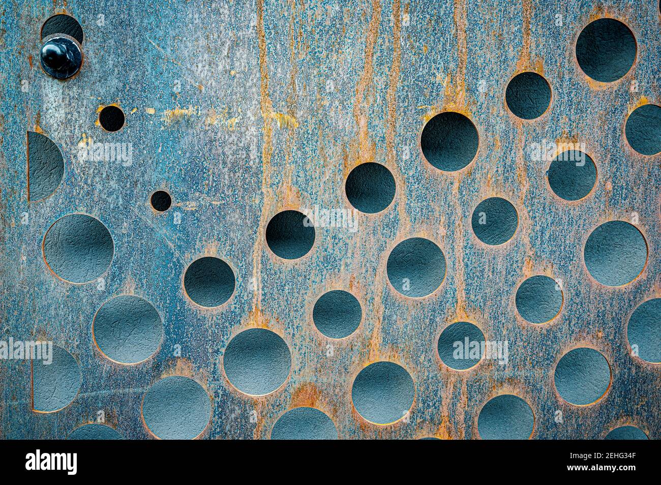 Grunge industriale struttura metallica arrugginita Foto Stock