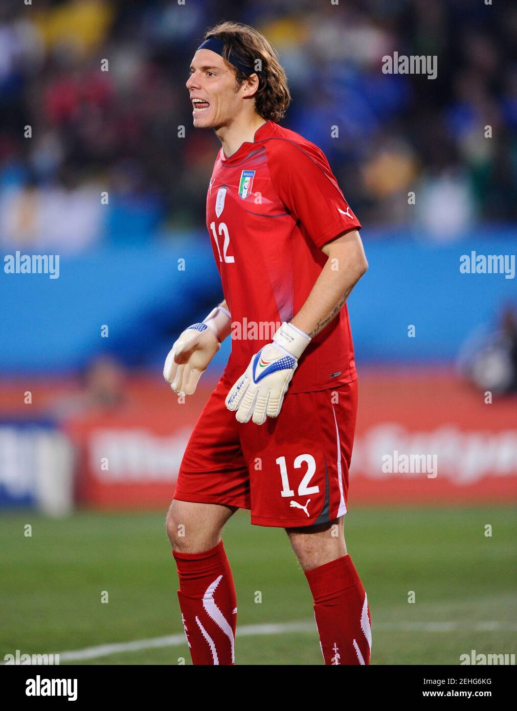 Calcio - Slovacchia v Italia - Coppa del mondo FIFA Sud Africa 2010 -  Gruppo F - Ellis Park Stadium, Johannesburg, Sud Africa - 24/6/10 Federico  Marchetti - Italy Mandatory Credit: Action Images / Jason Cairnduff Foto  stock - Alamy