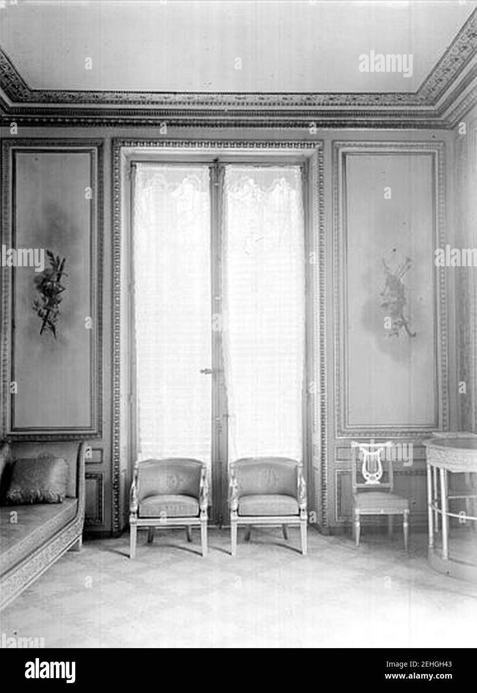 Palais de l'Elysée - Salon d'argent, Fenêtre sud - Parigi 08 - Médiathèque de l'architecture et du patrimoine Foto Stock