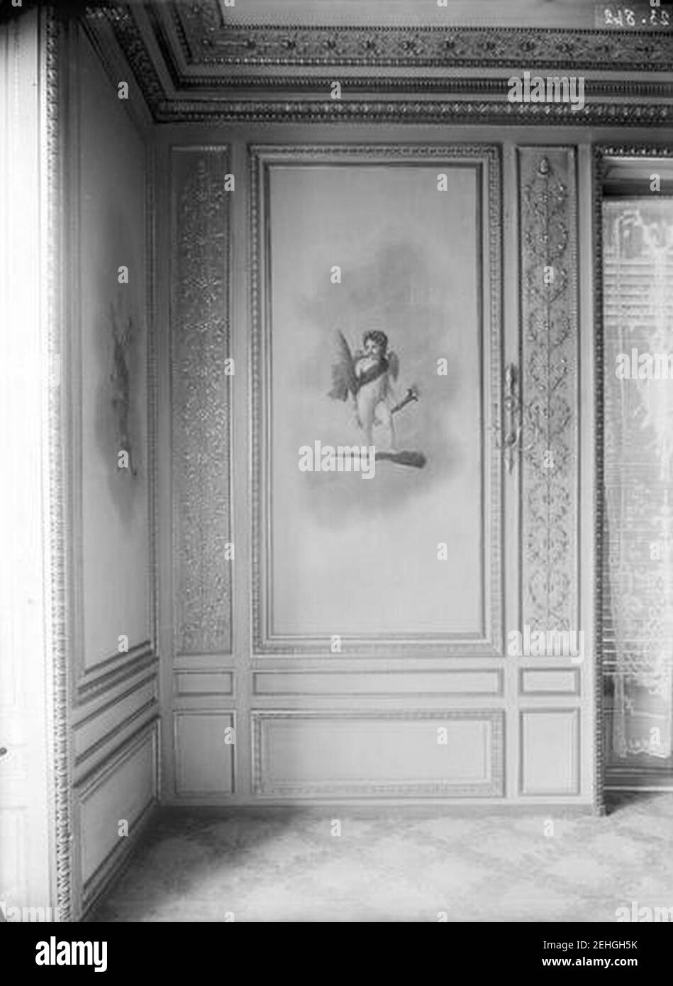 Palais de l'Elysée - Salon d'argent, panneaux, à l'est - Parigi - Médiathèque de l'architecture et du patrimoine Foto Stock