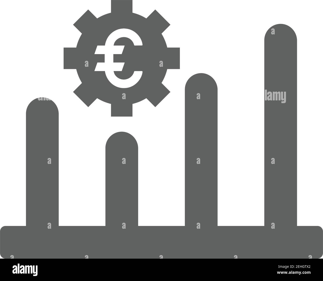 Icona delle statistiche del rapporto Euro. Bel disegno e vettore completamente editabile per commerciale, supporti di stampa, web o qualsiasi tipo di progetto. Illustrazione Vettoriale