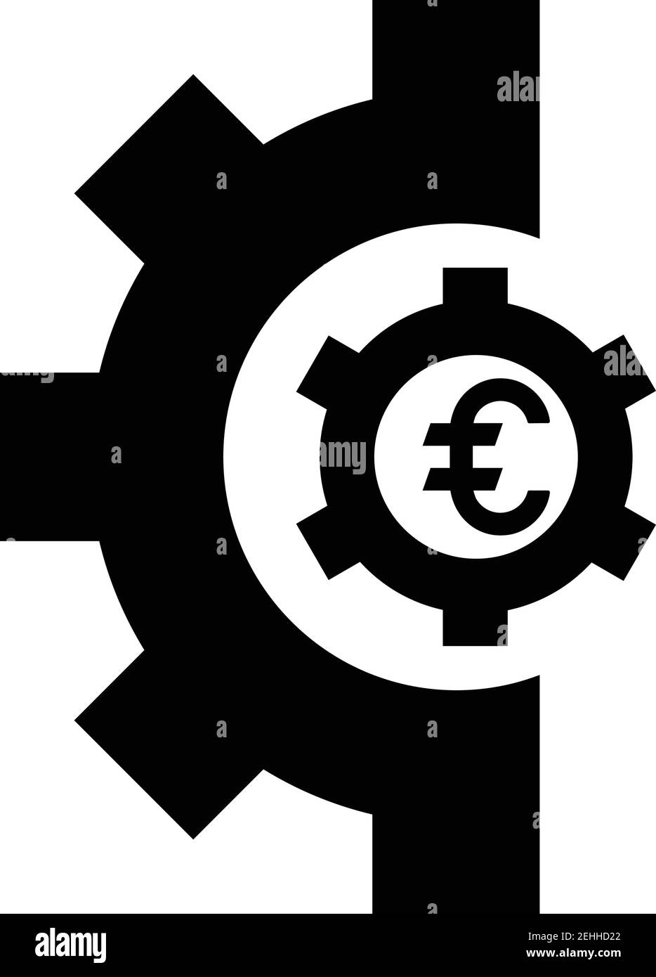 Euro, icona delle impostazioni di pagamento. Bel disegno e vettore completamente editabile per commerciale, supporti di stampa, web o qualsiasi tipo di progetto. Illustrazione Vettoriale