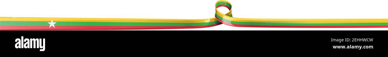 Myanmar bruma, illustrazione vettoriale su sfondo bianco Illustrazione Vettoriale