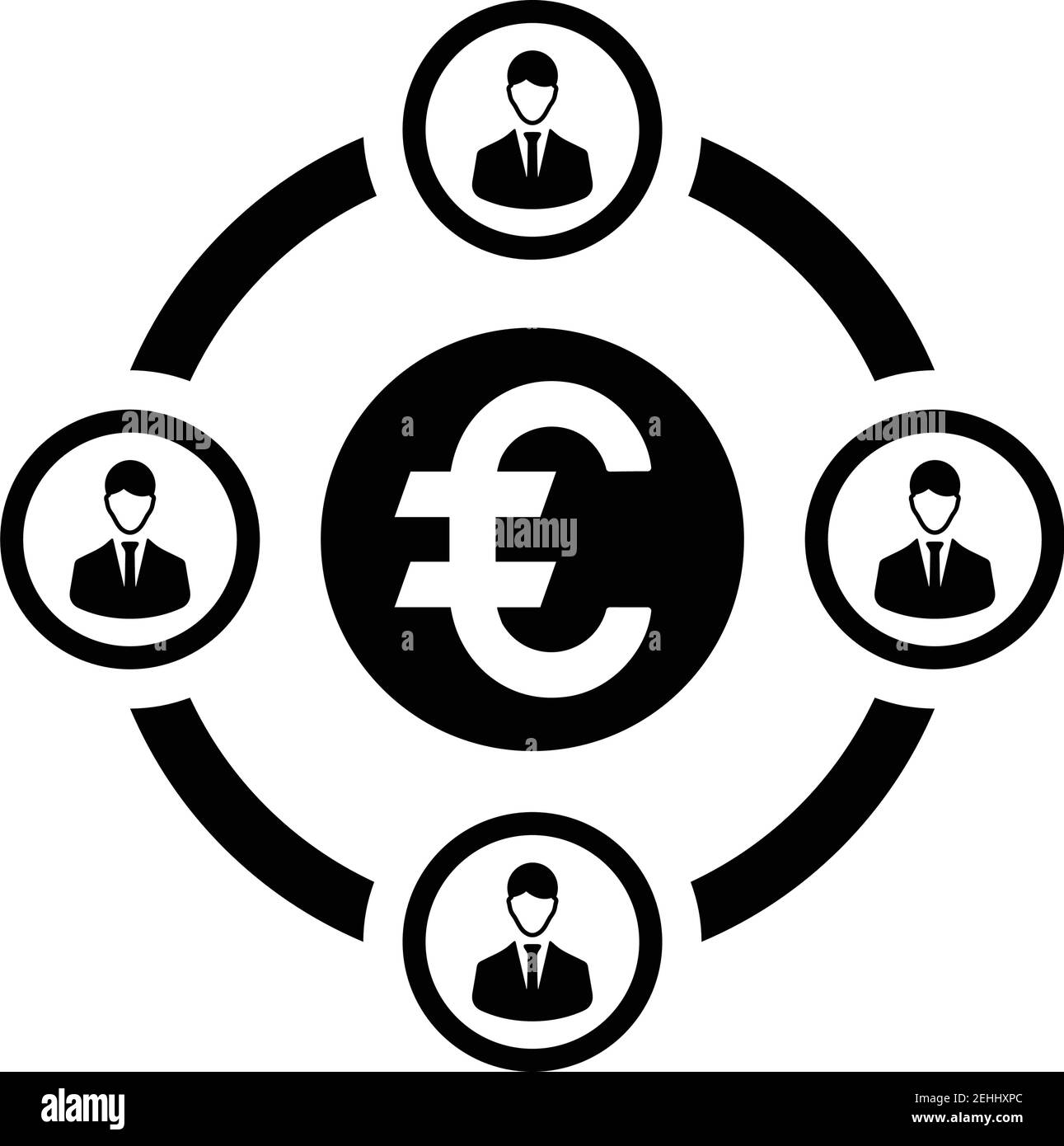 Rete, icona del personale di Euro Relations. Bel disegno e vettore completamente editabile per commerciale, supporti di stampa, web o qualsiasi tipo di progetto. Illustrazione Vettoriale